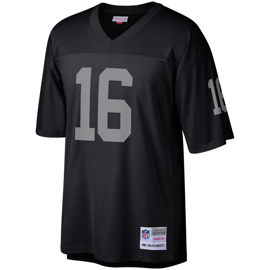 Mens Las Vegas Raiders Jim Plunkett Mitchell & Ness Black Retired Player Legacy Replica Jersey
