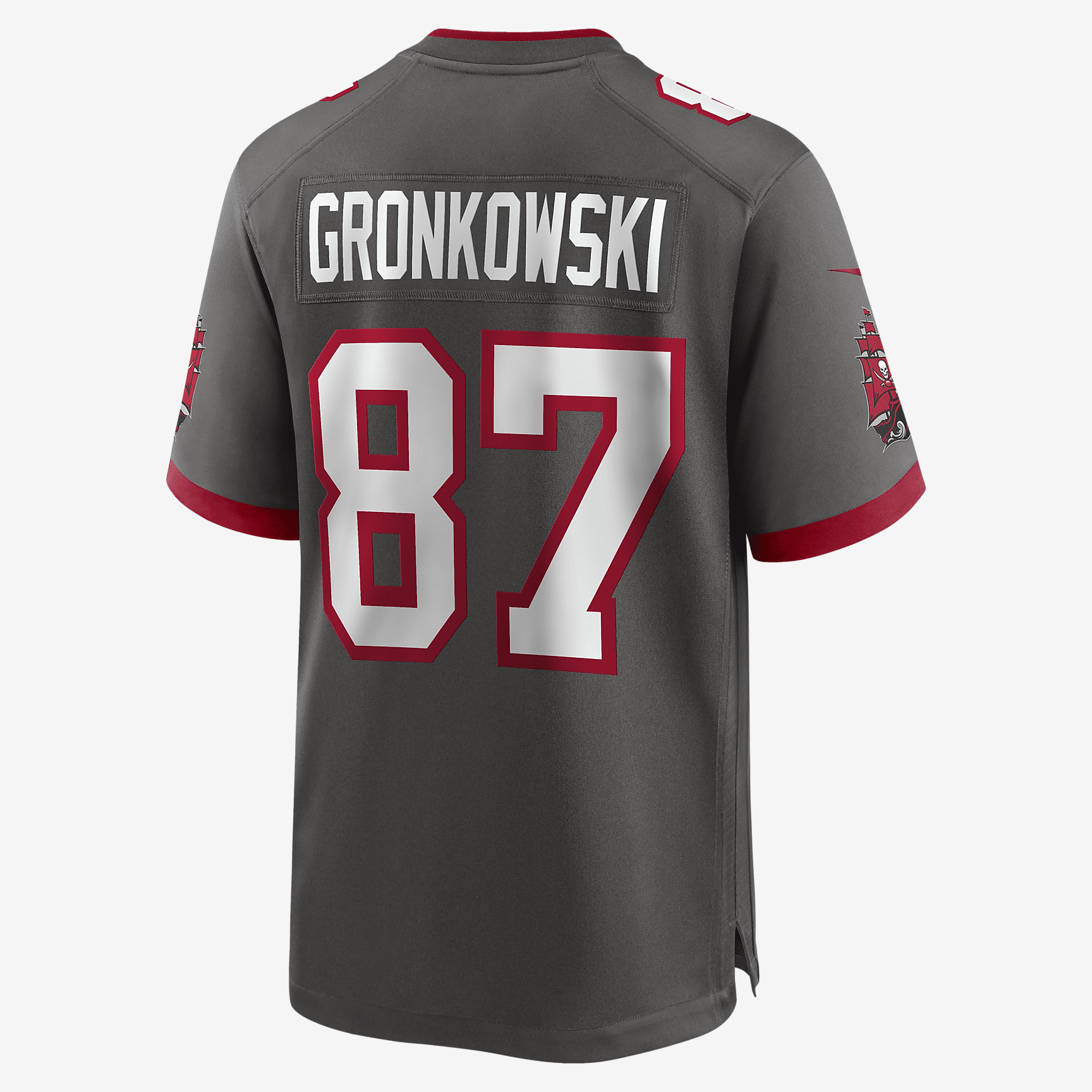 NFL Tampa Bay Buccaneers (Rob Gronkowski) Men's Game Jersey - Deep Pewter