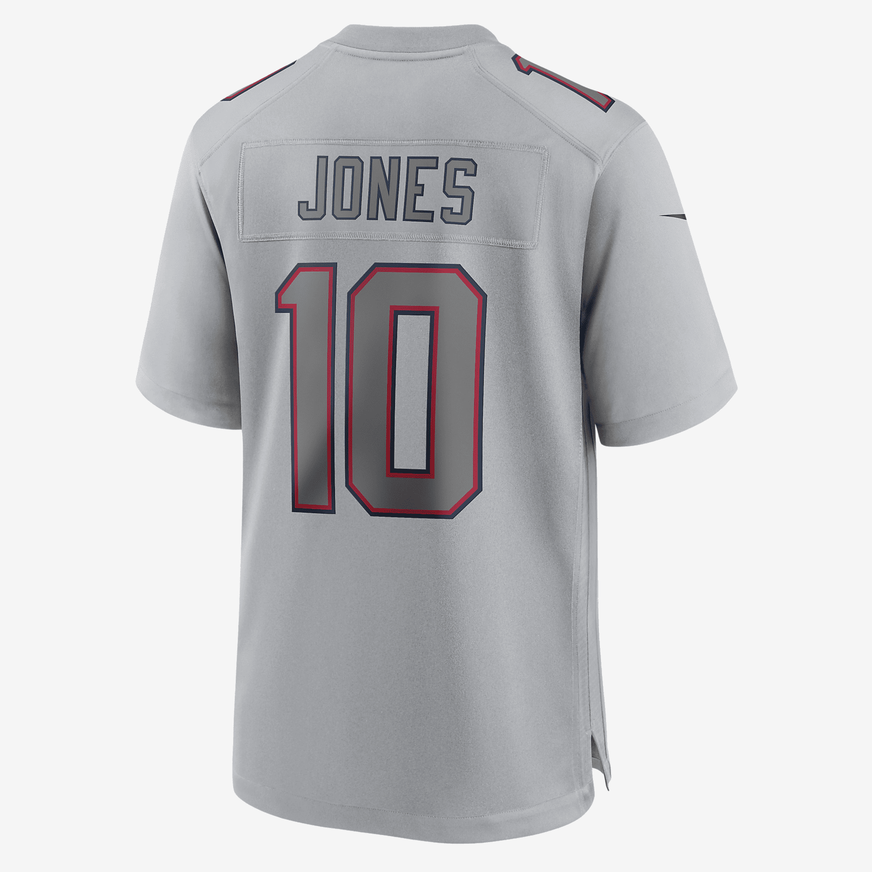 NFL New England Patriots Atmosphere (Mac Jones) Men's Fashion Football Jersey - Grey