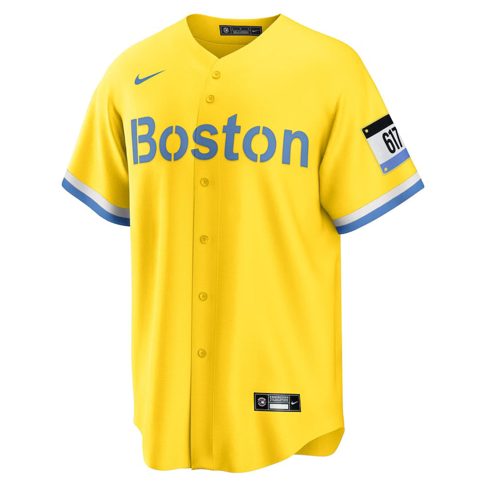Men's Boston Red Sox Enrique Hernandez City Connect Replica Jersey - Gold