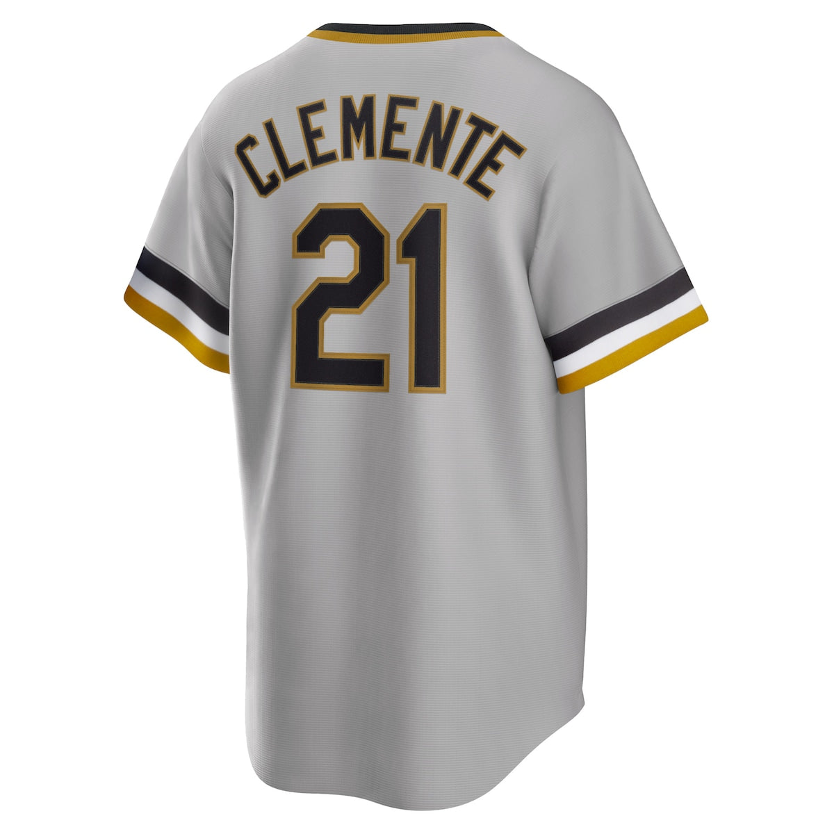 Men's Roberto Clemente Nike Pirates Road Cooperstown Jersey - Grey