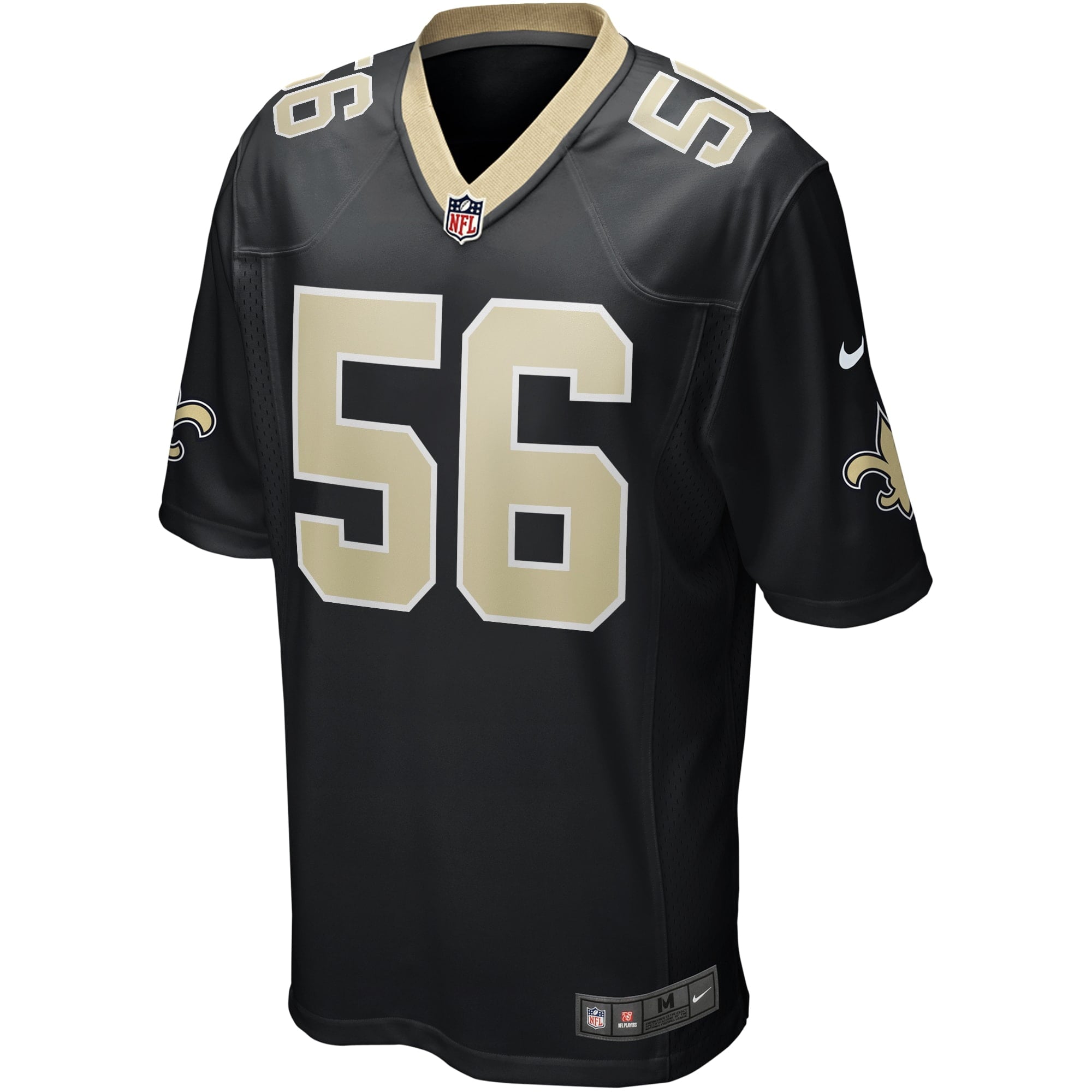 Men's Nike Demario Davis Black New Orleans Saints Game Jersey