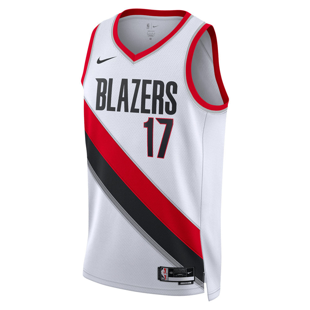 Men's Portland Trail Blazers Shaedon Sharpe Association Jersey - White