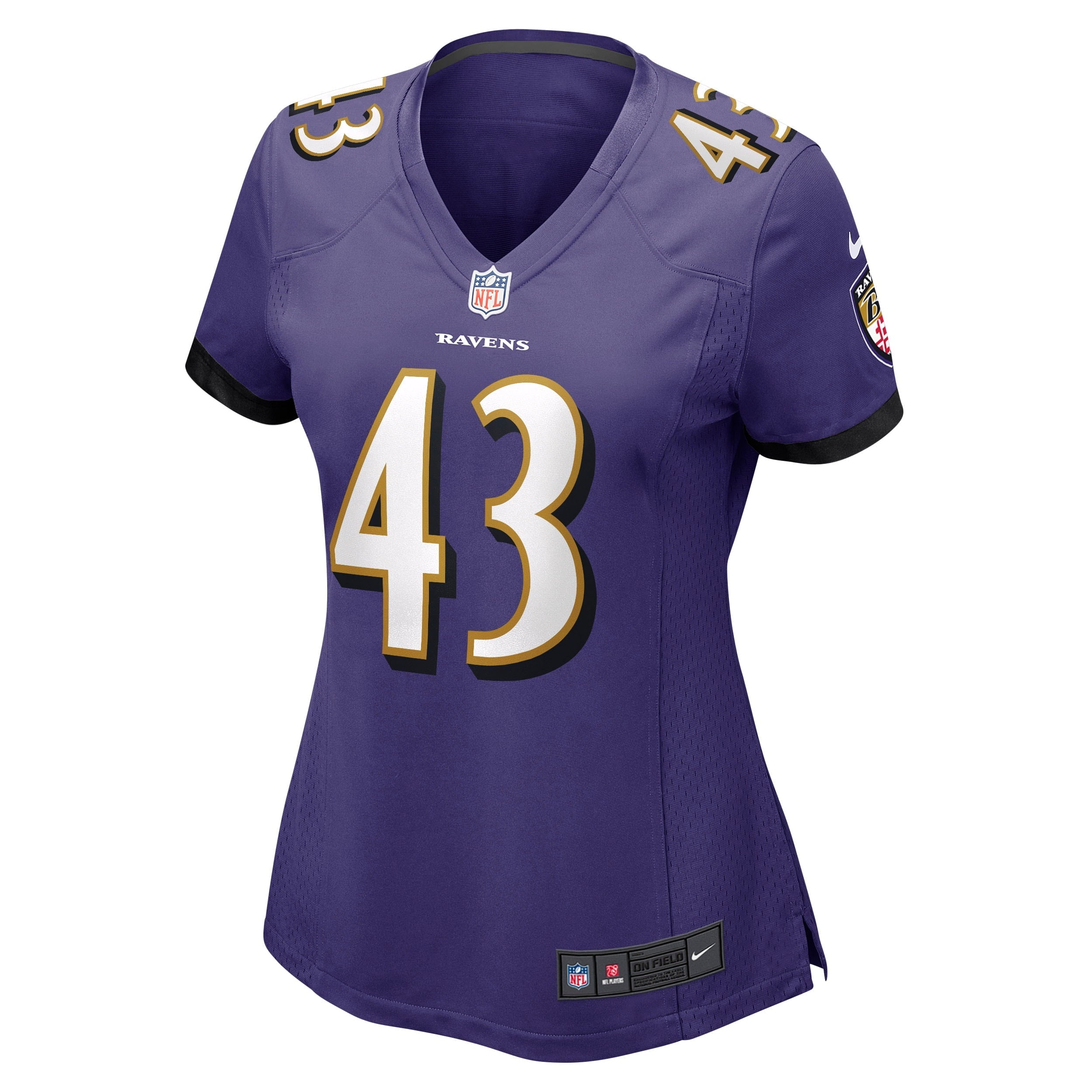 Women's Nike Justice Hill Purple Baltimore Ravens Game Jersey