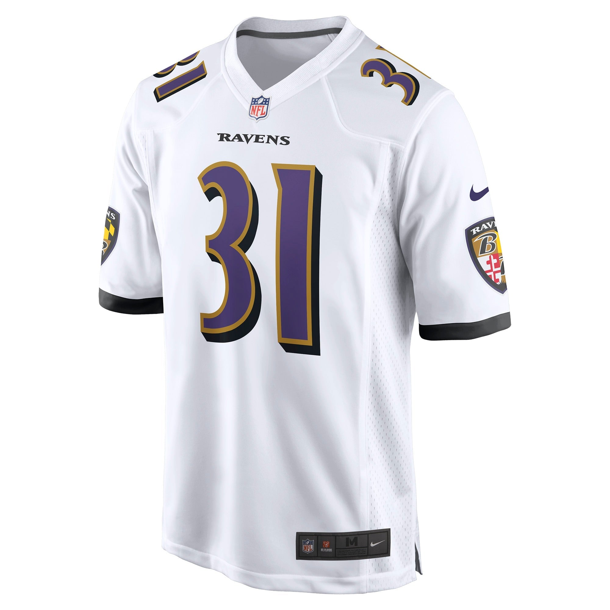 Men's Nike Jamal Lewis White Baltimore Ravens Retired Player Game Jersey