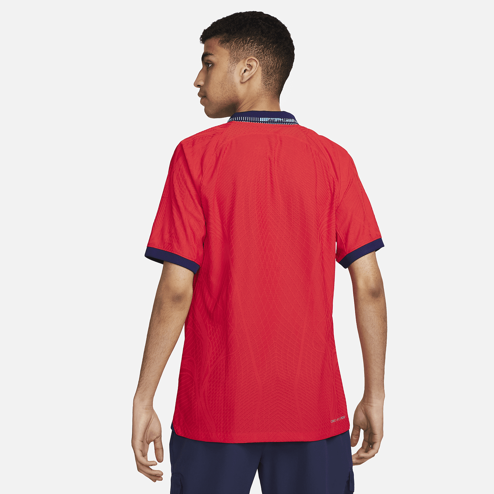 England 2022/23 Match Away Men's Nike Dri-FIT ADV Soccer Jersey - Challenge Red/Blue Void/Blue Fury