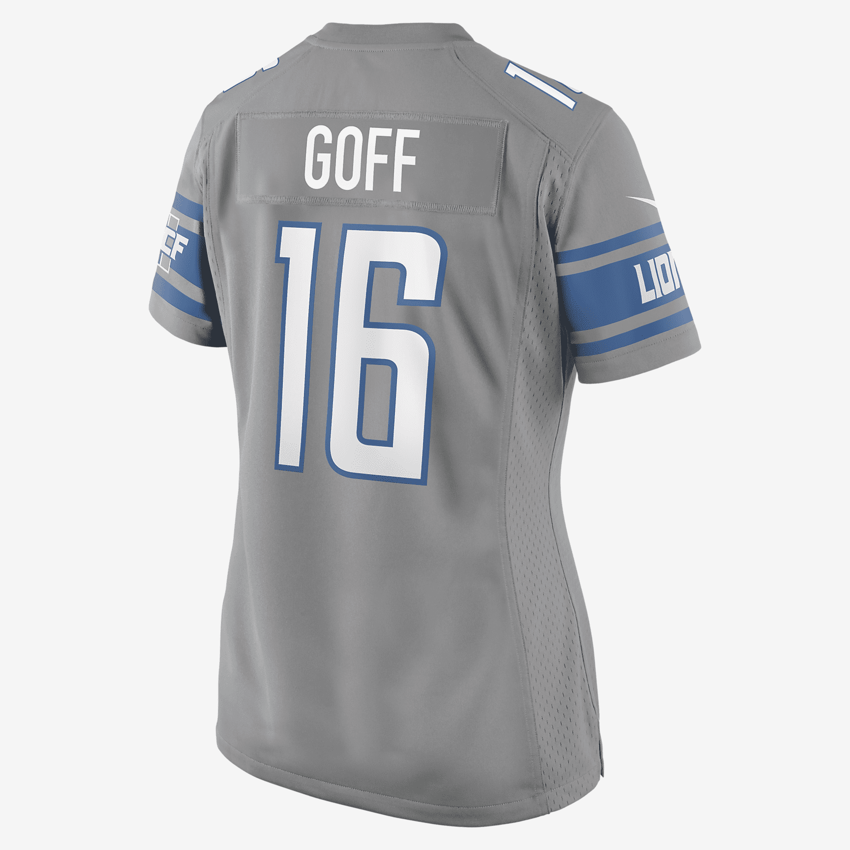 NFL Detroit Lions (Jared Goff) Women's Game Football Jersey - Grey