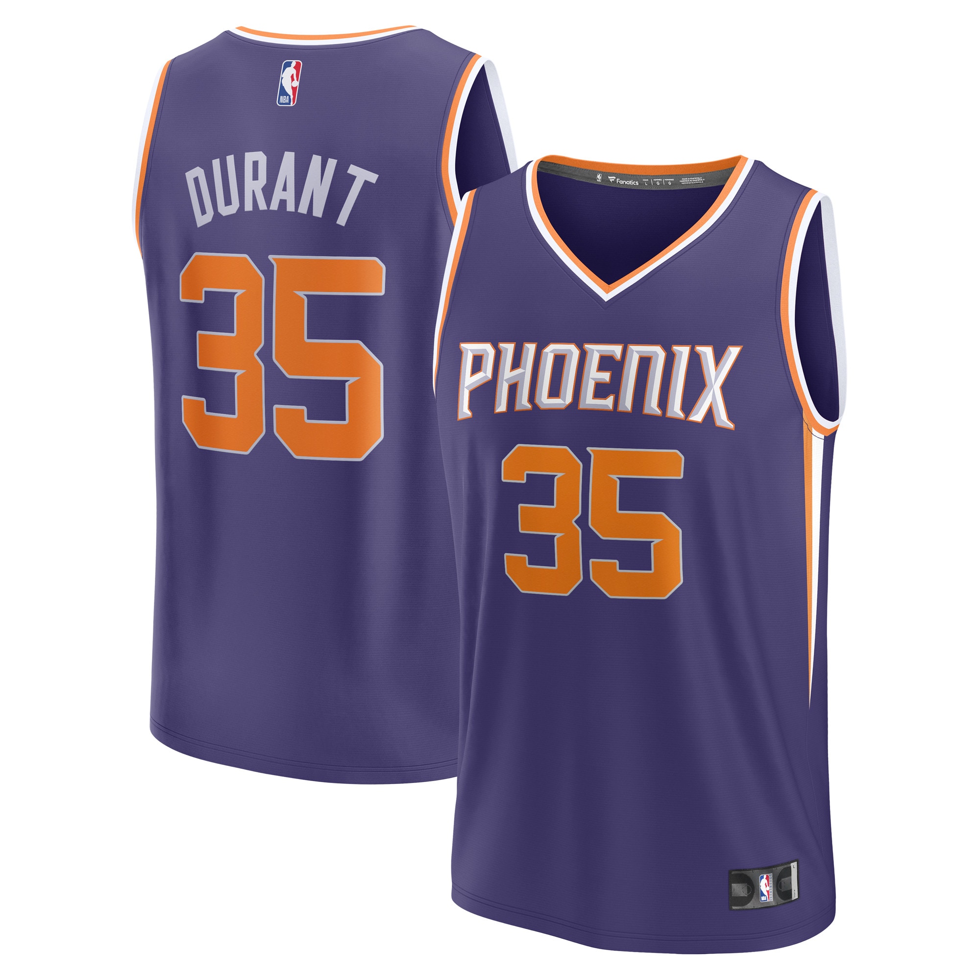 Kevin Durant Phoenix Suns Fanatics Branded Fastbreak Jersey - Icon Edition - Purple