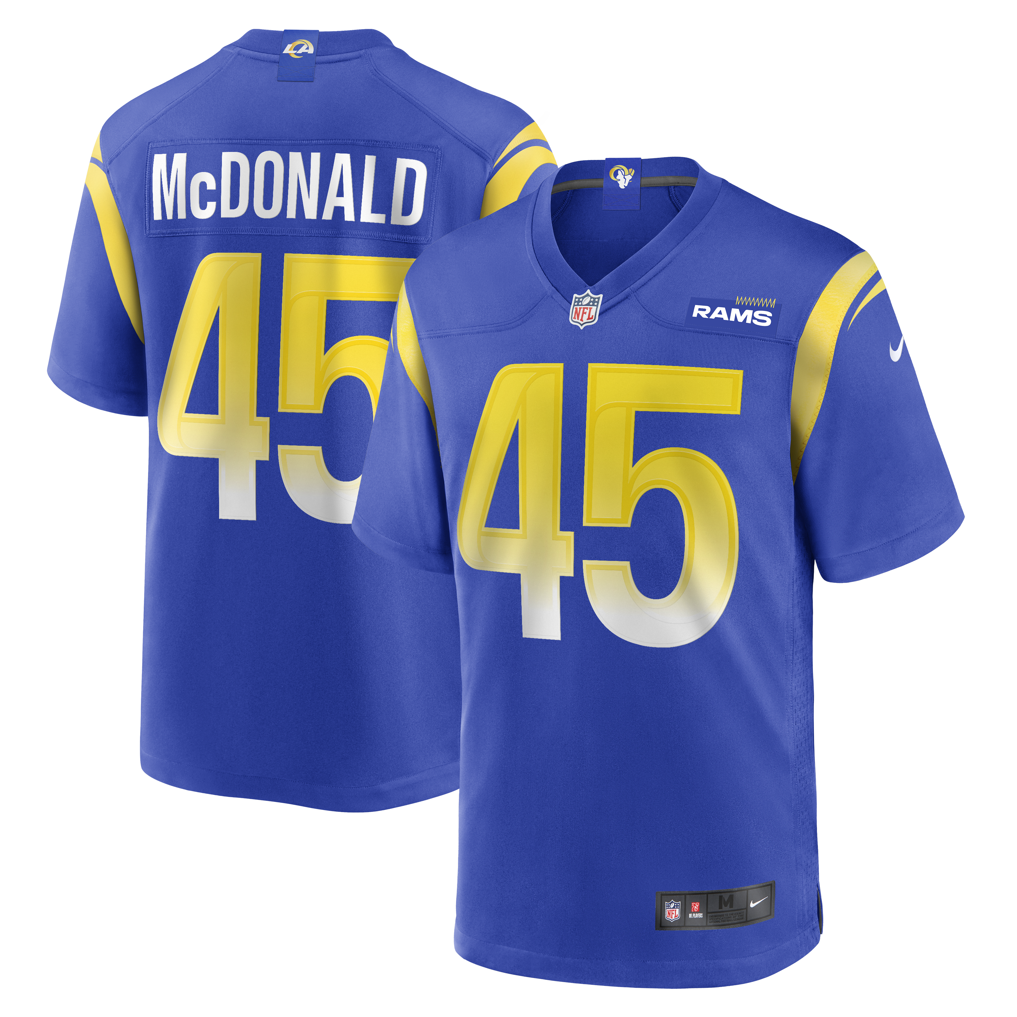 Camren McDonald Los Angeles Rams Nike  Game Jersey - Royal