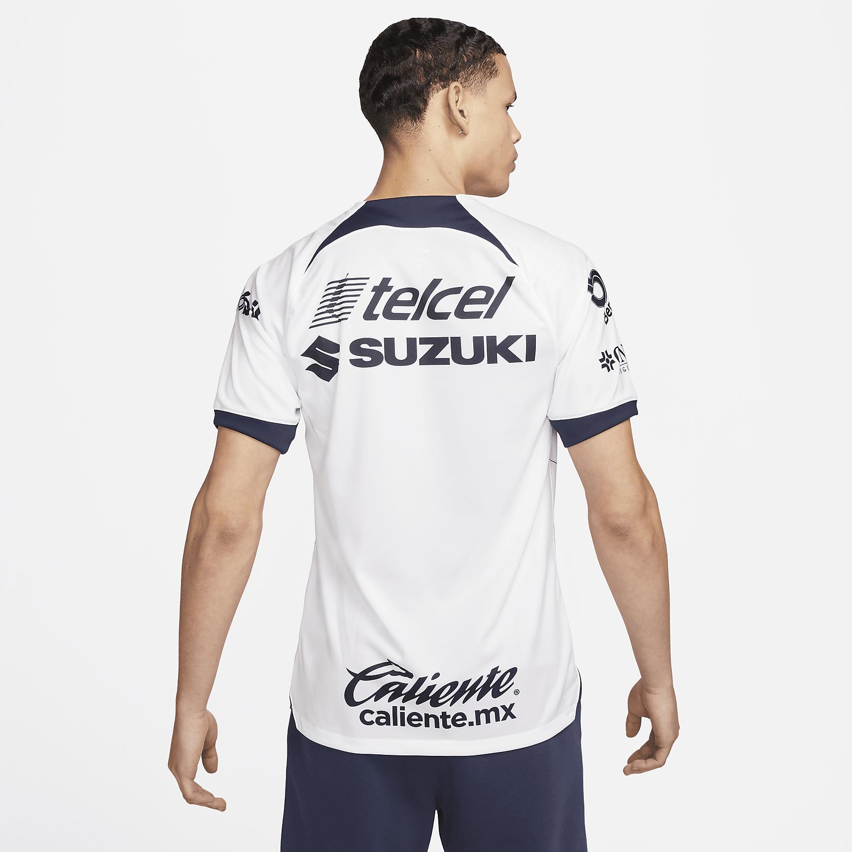 Pumas UNAM 2023/24 Stadium Home Men's Nike Dri-FIT Soccer Jersey - White/Obsidian/Obsidian