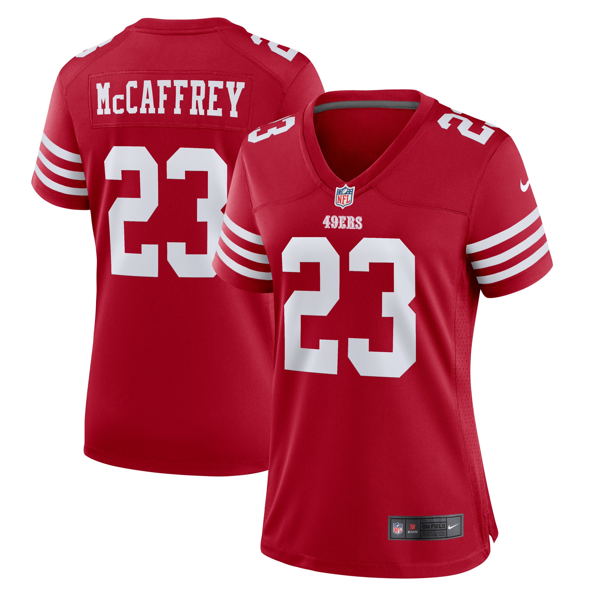 Christian McCaffrey San Francisco 49ers Nike Women's Game Player Jersey - Scarlet