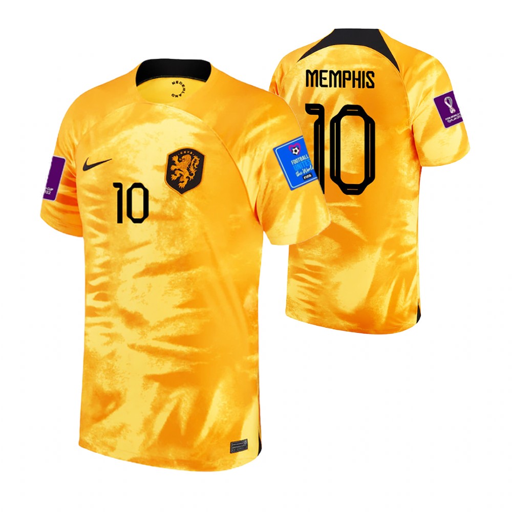 Netherlands Memphis Depay Home Jersey 2022 World Cup Kit