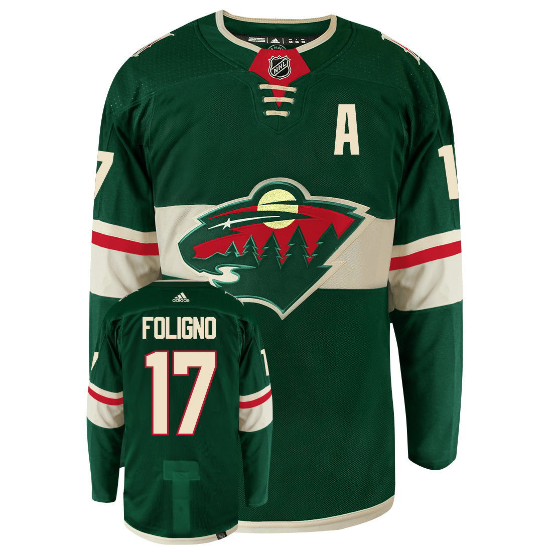 Marcus Foligno Minnesota Wild Adidas Primegreen Authentic NHL Hockey Jersey
