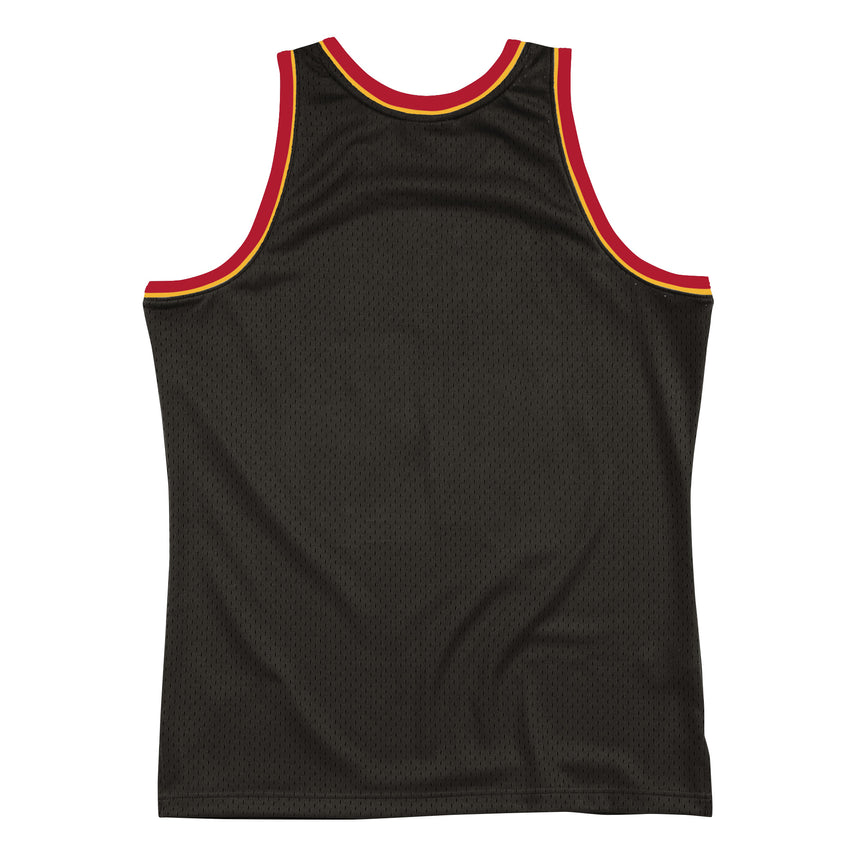 Men's Atlanta Hawks Mitchell & Ness Black Hardwood Classics Blown Out Fashion Jersey