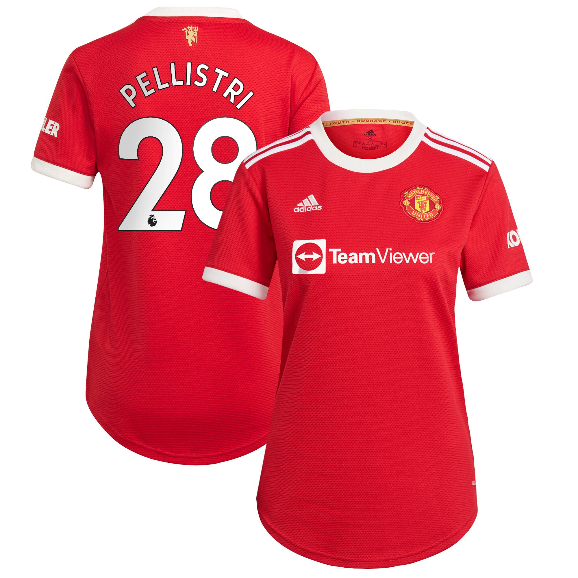 Facundo Pellistri Manchester United adidas Women's 2021/22 Home Replica Player Jersey - Red