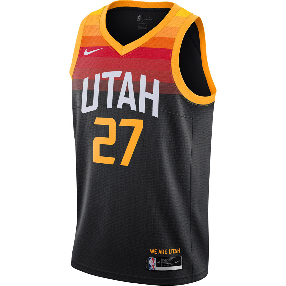 Men's Utah Jazz Rudy Gobert  Player Jersey City Edition - Black