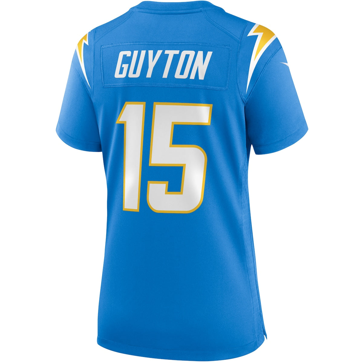 Women's Jalen Guyton Nike Chargers Powder Game Jersey - Light Blue