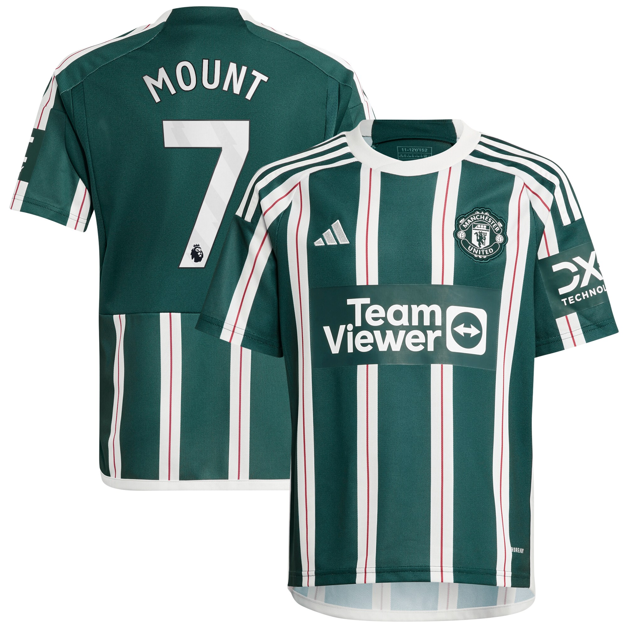 Mason Mount Manchester United adidas Youth 2023/24 Away Replica Player Jersey - Green