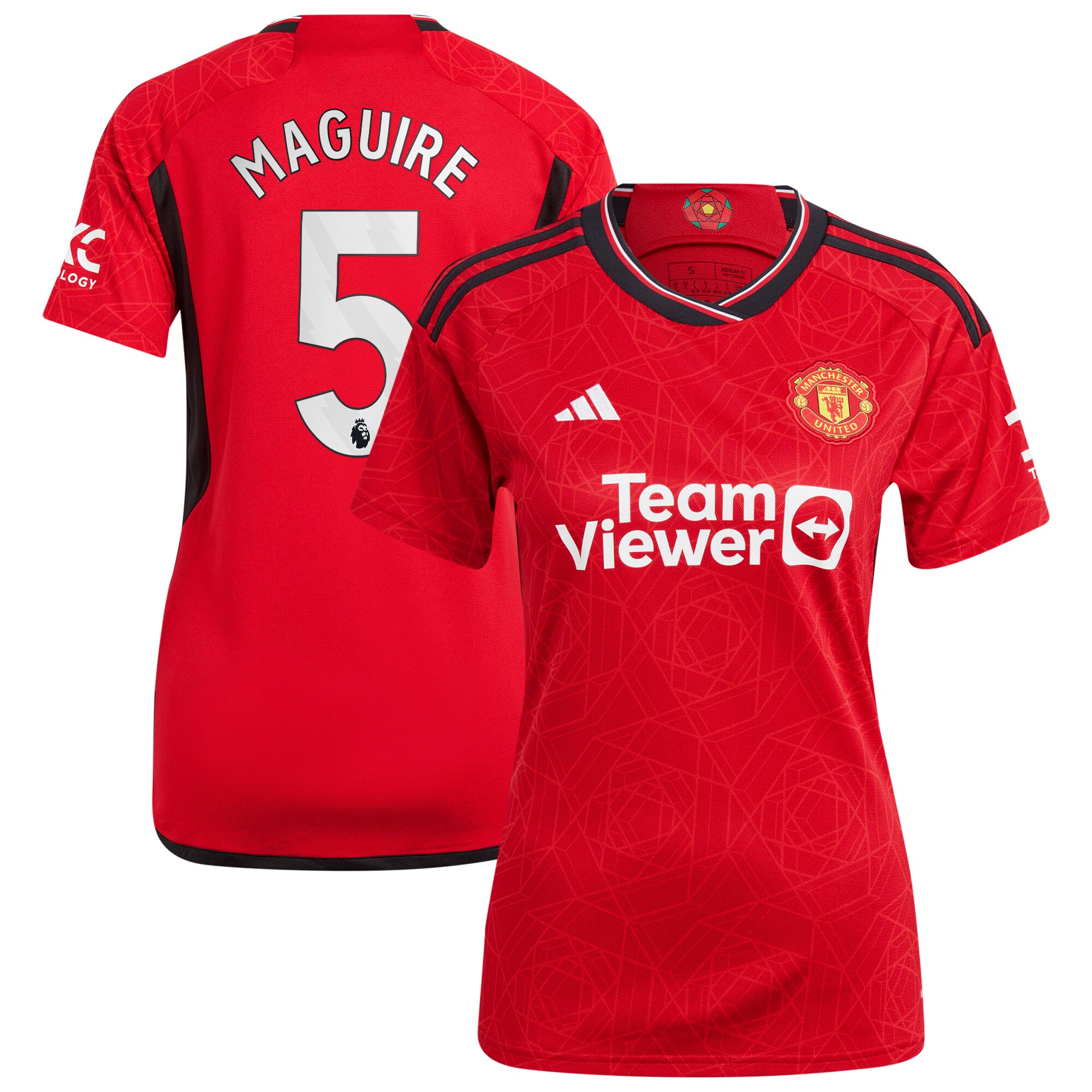 Harry Maguire Manchester United adidas Women's 2023/24 Home Replica Player Jersey - Red