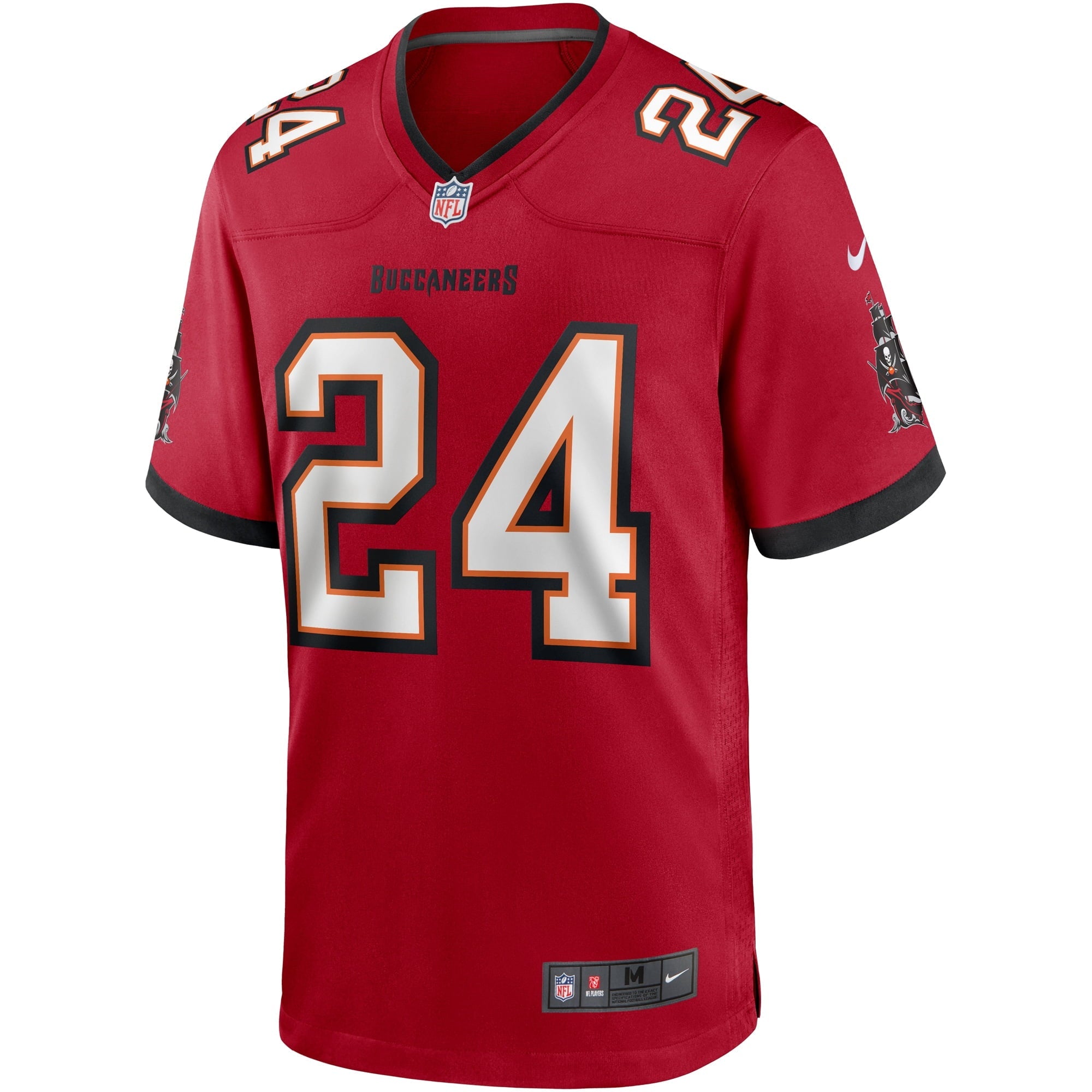 Men's Nike Carlton Davis III Red Tampa Bay Buccaneers Game Player Jersey