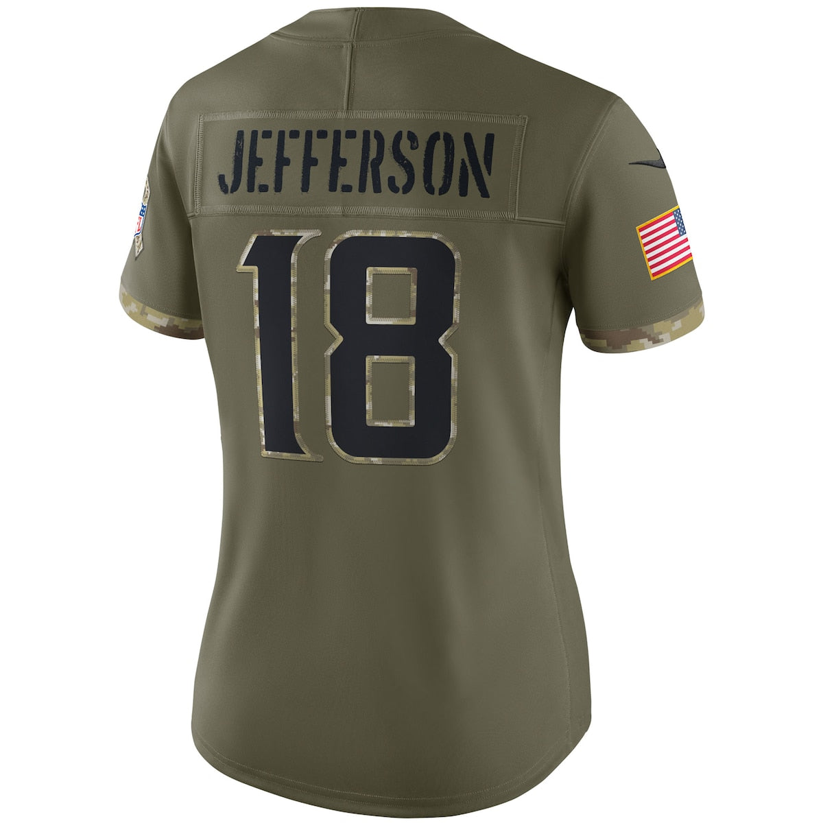 Women's Justin Jefferson Nike Vikings 2022 Salute To Service Limited Jersey - Green
