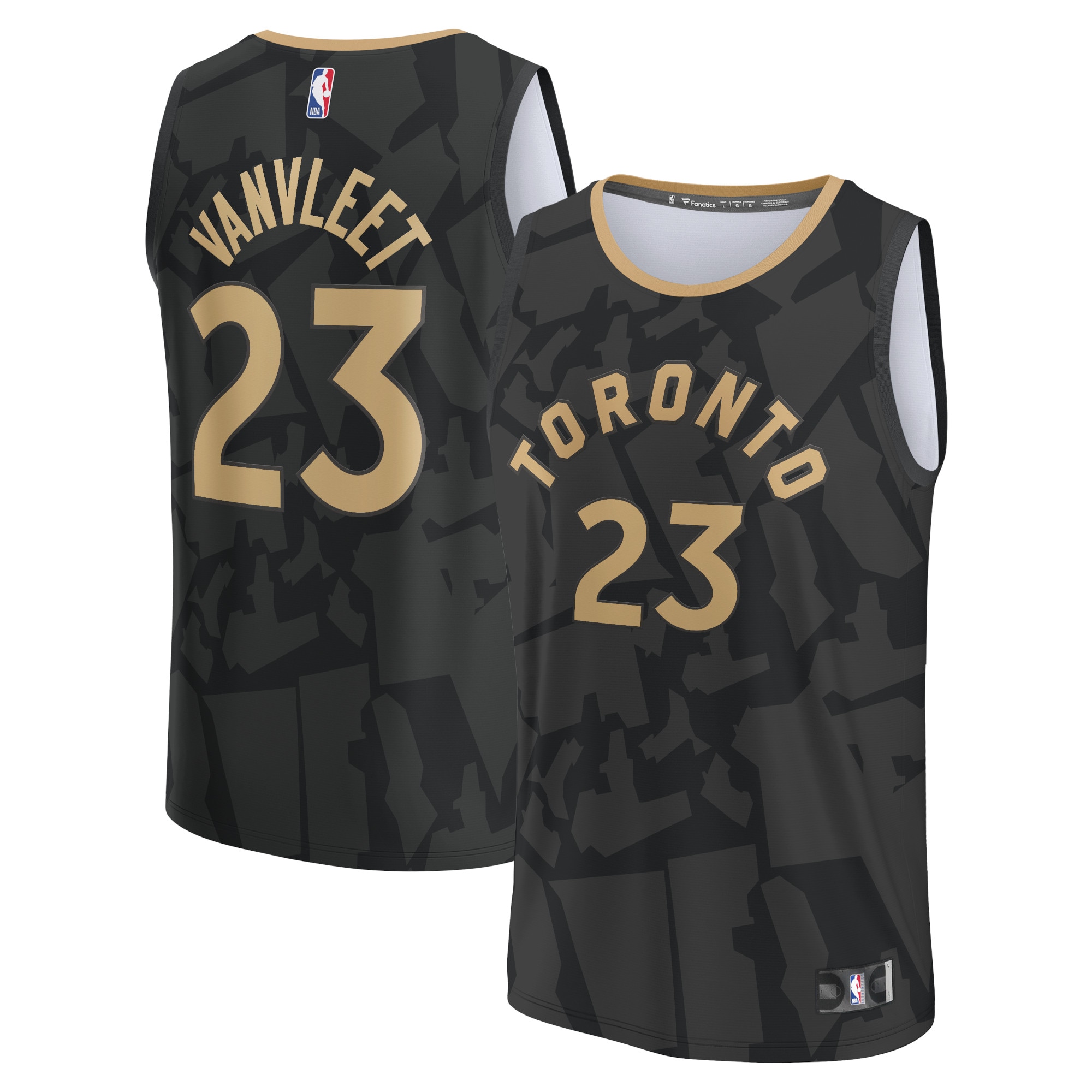 Fred VanVleet Toronto Raptors Fanatics Branded Youth 2022/23 Fastbreak Jersey - City Edition - Black