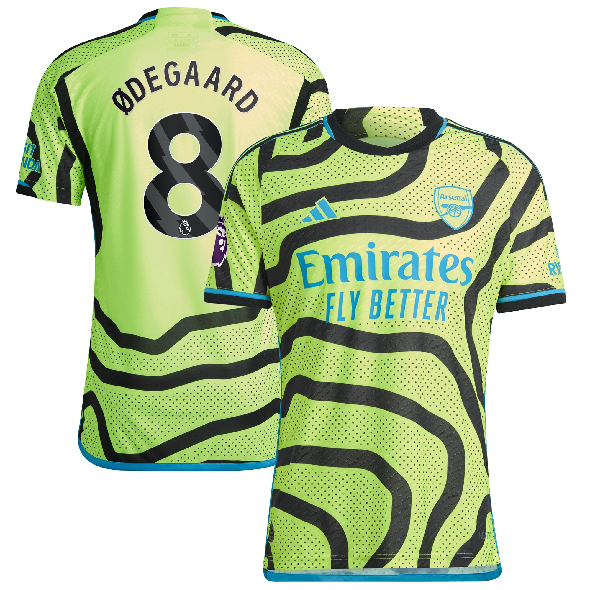 Martin Odegaard Arsenal adidas 2023/24 Away Authentic Player Jersey - Yellow