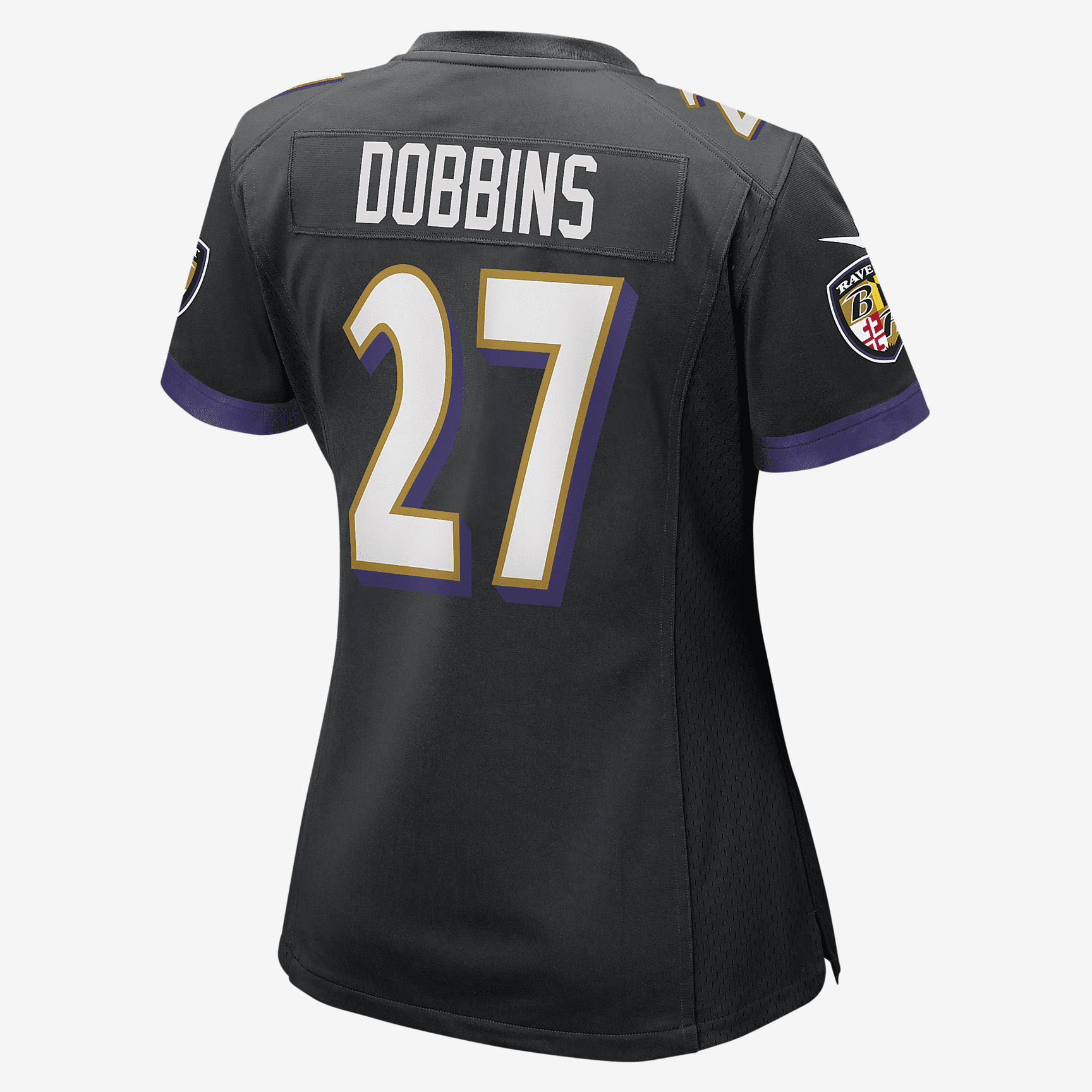 NFL Baltimore Ravens (J.K. Dobbins) Women's Game Football Jersey - Black