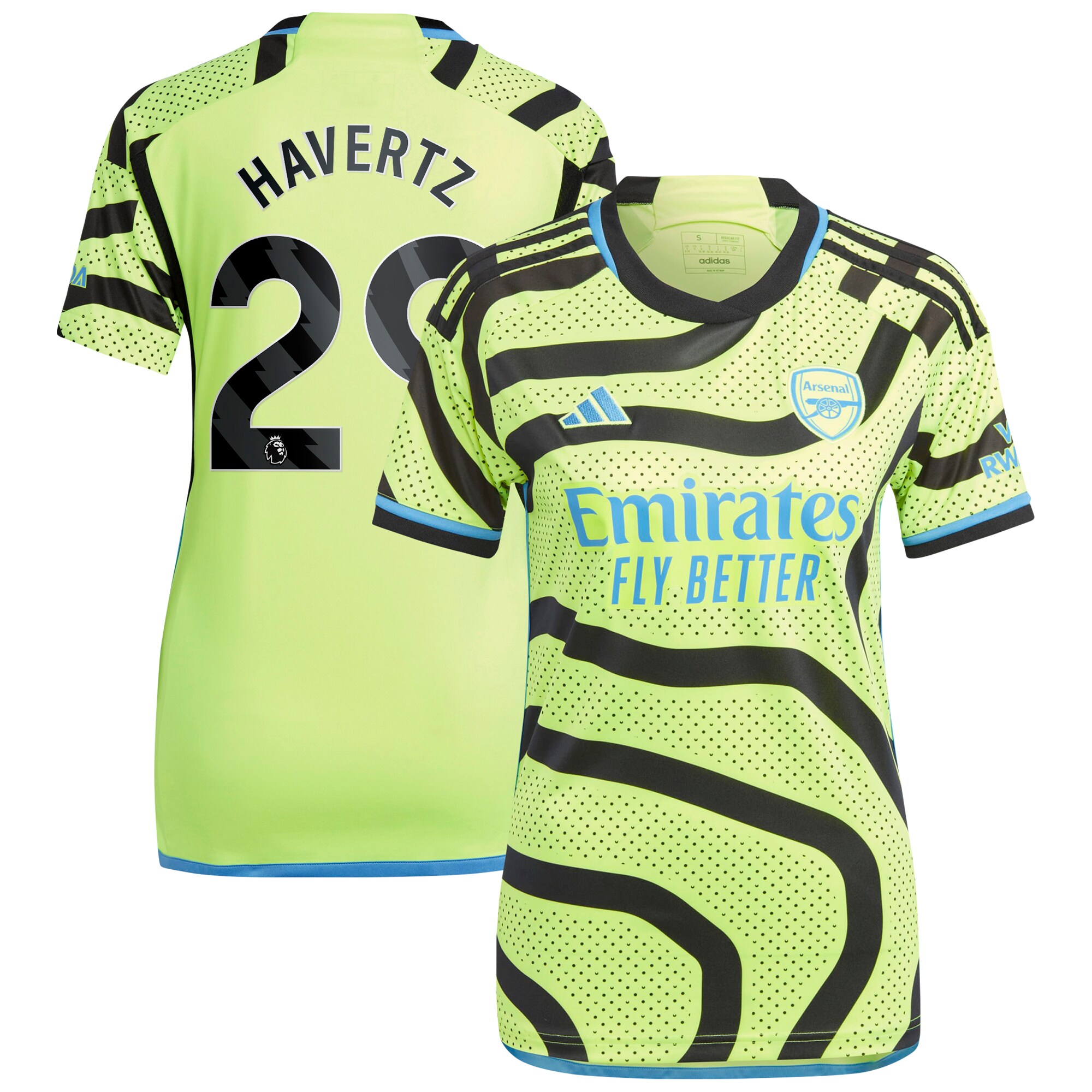 Kai Havertz Arsenal adidas Women's 2023/24 Away Replica Player Jersey - Yellow