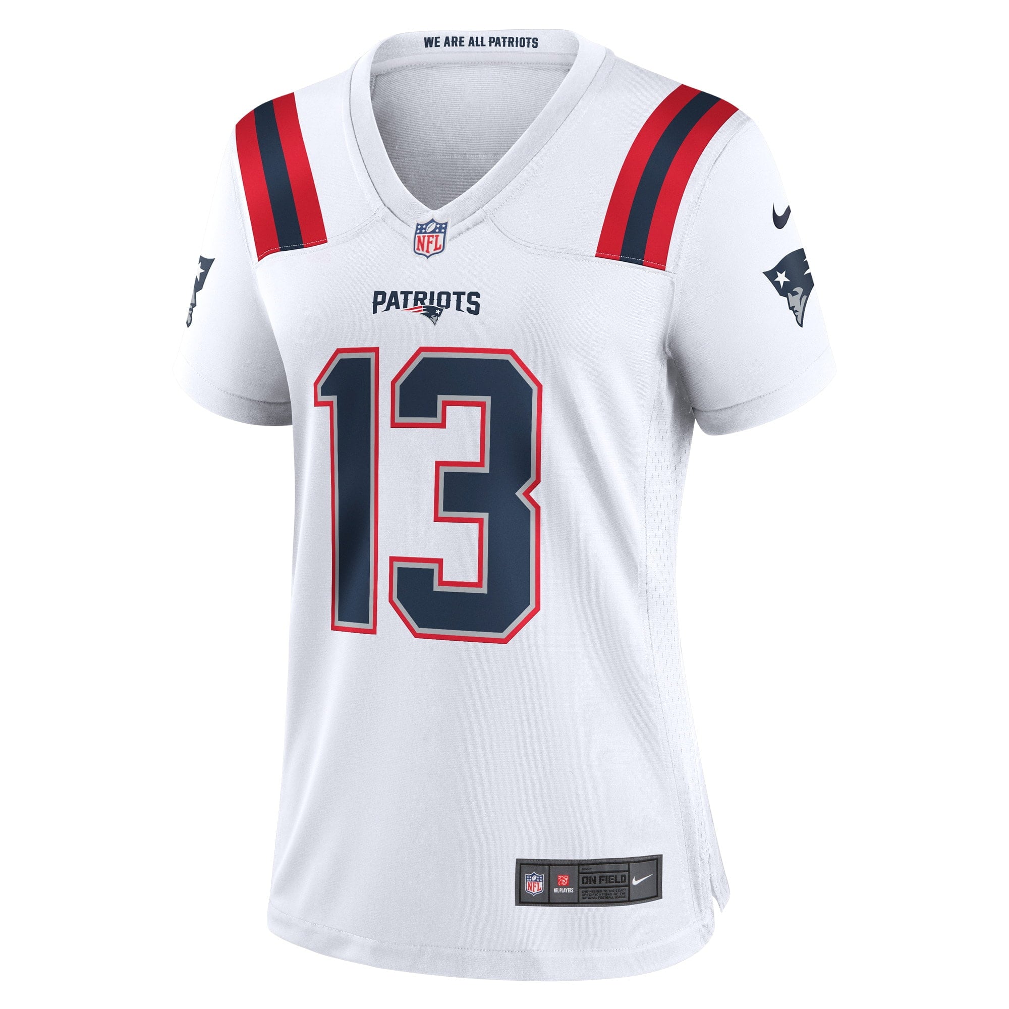 Women's Nike Jack Jones White New England Patriots Game Player Jersey