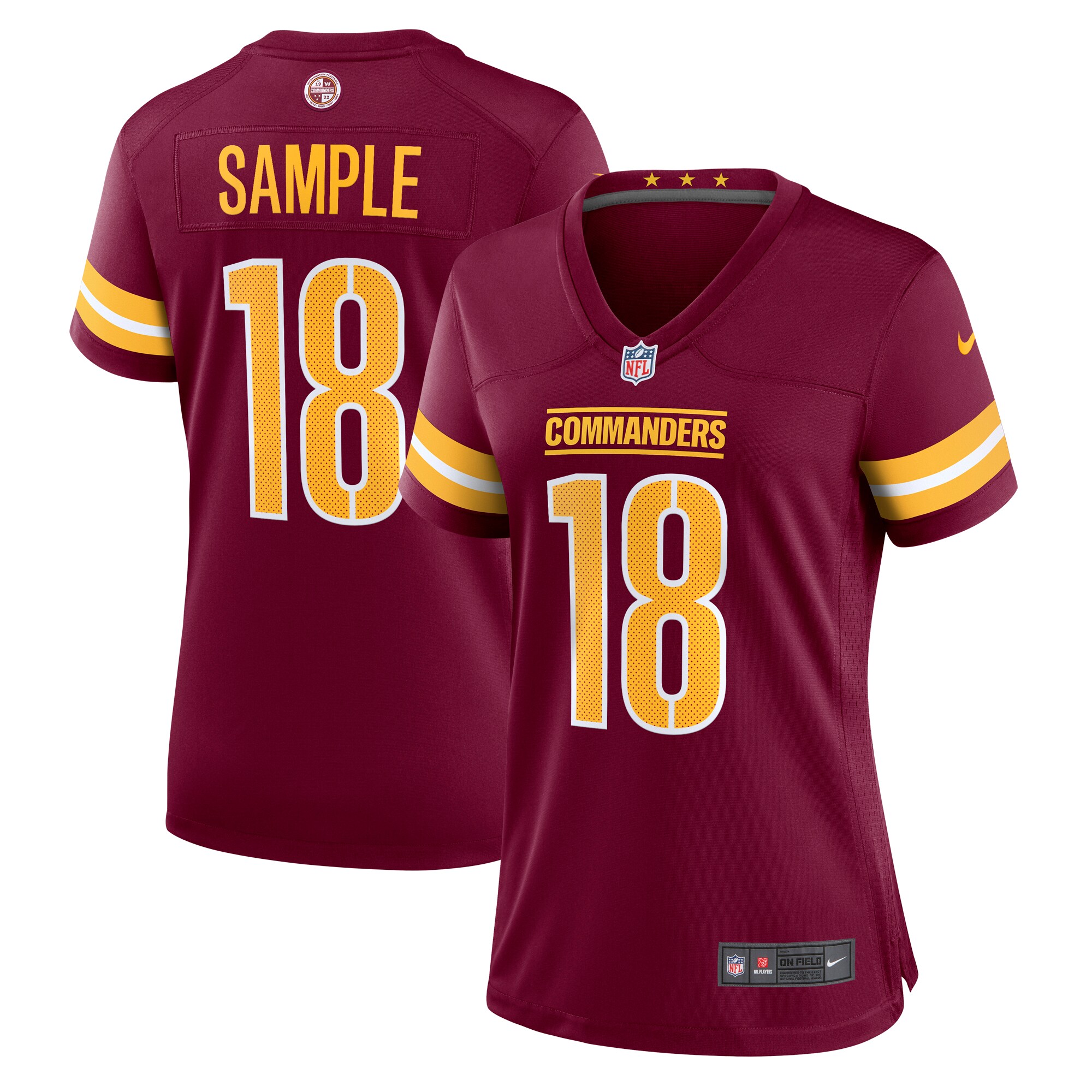 Jalen Sample Washington Commanders Nike Women's Team Game Jersey - Burgundy