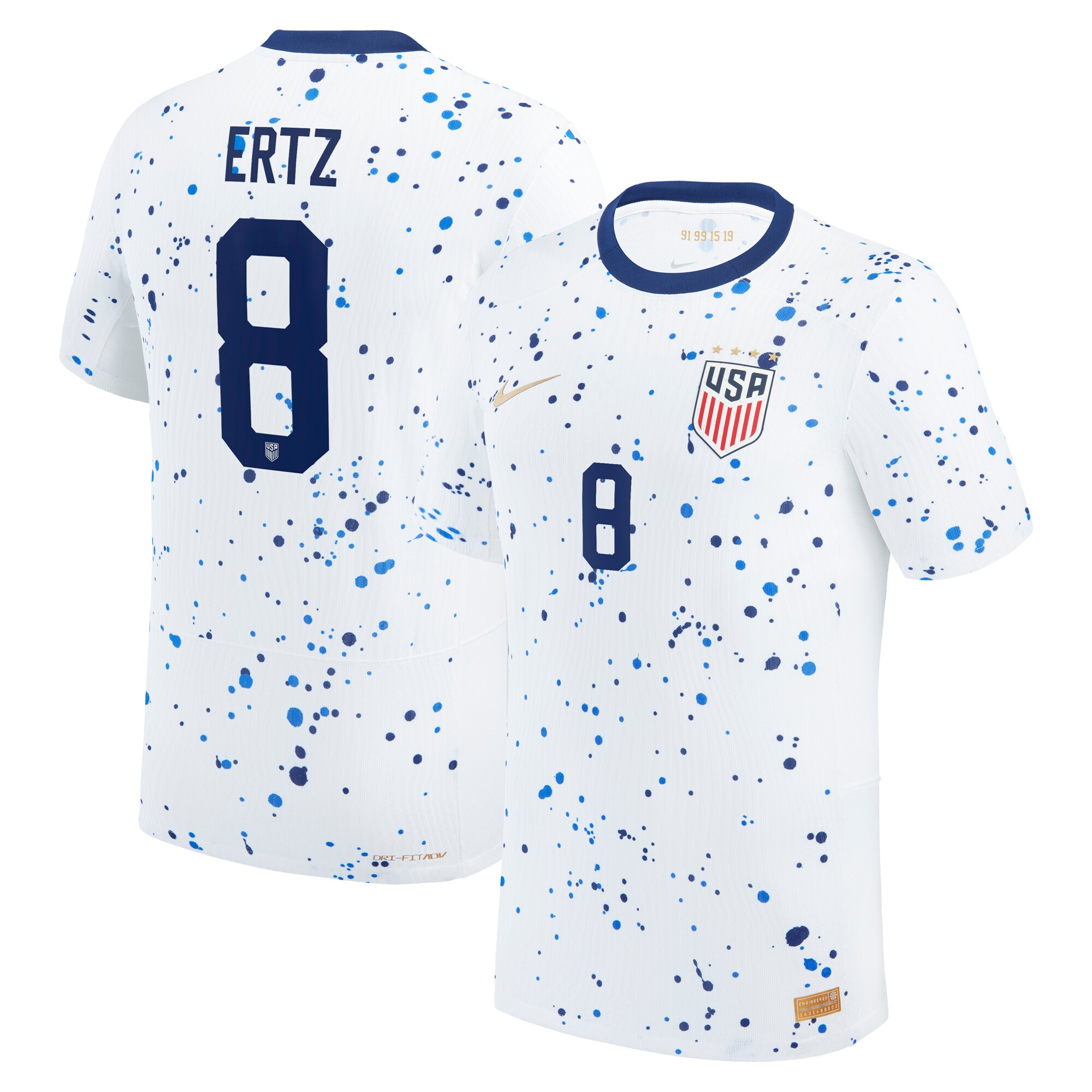 Julie Ertz USWNT Nike 2023 Home Authentic Player Jersey - White