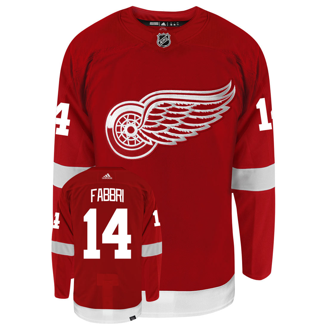 Robby Fabbri Detroit Red Wings Adidas Primegreen Authentic NHL Hockey Jersey