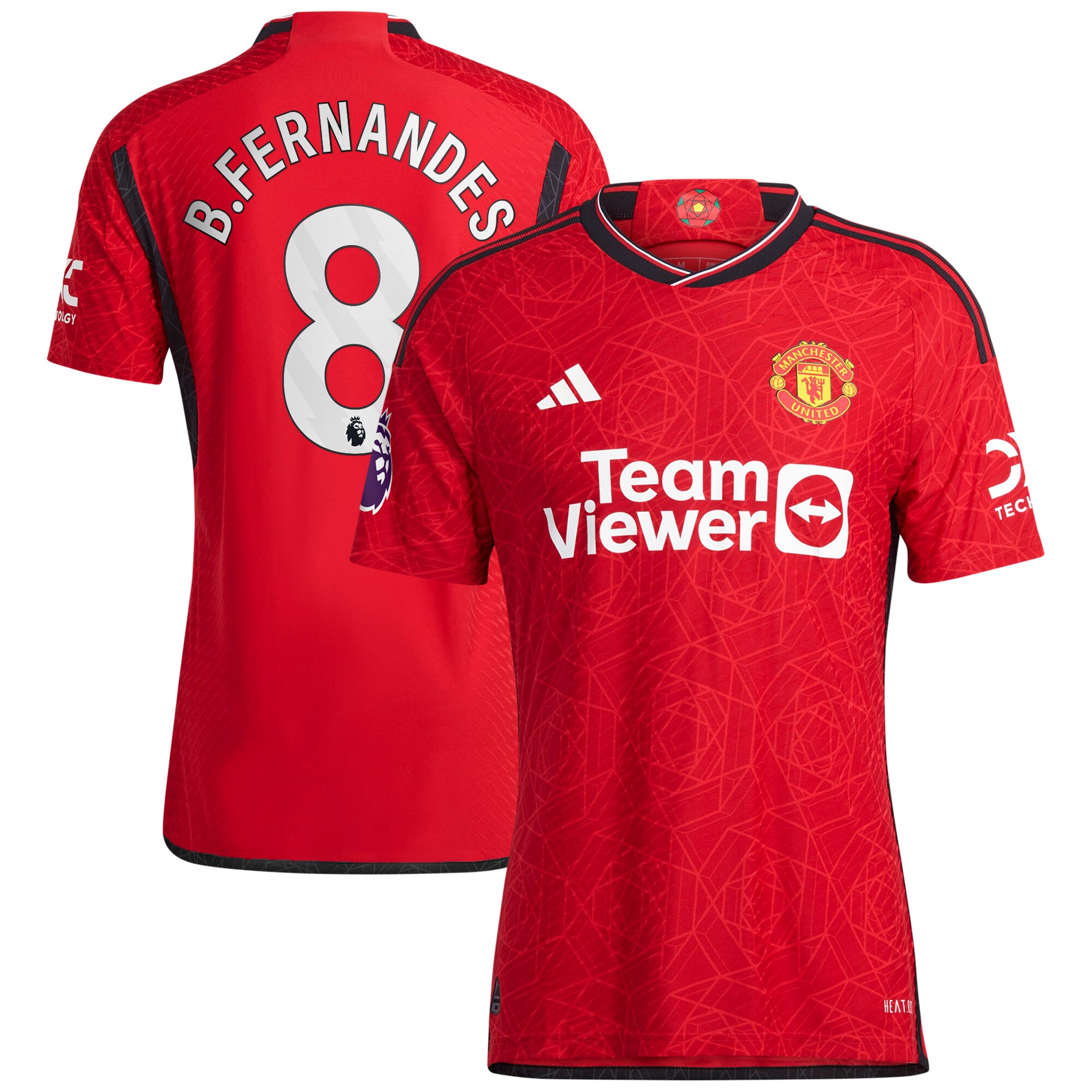 Bruno Fernandes Manchester United adidas 2023/24 Home Authentic Player Jersey - Red