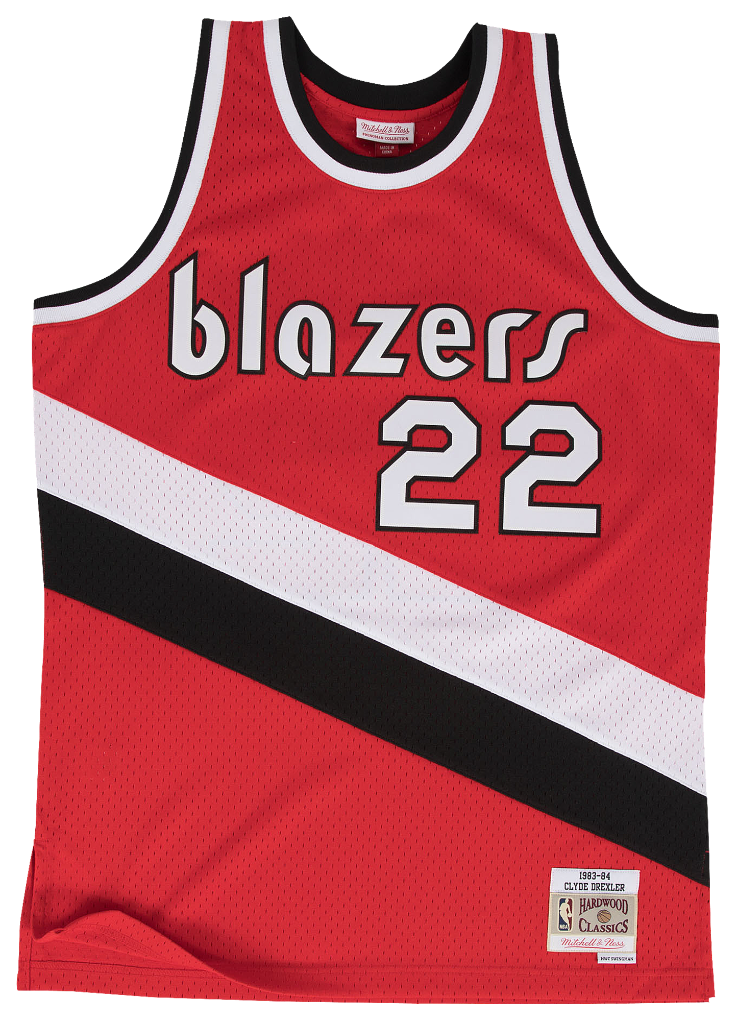 Men's Drexler Clyde Mitchell & Ness Trailblazers Swingman Jersey - Red