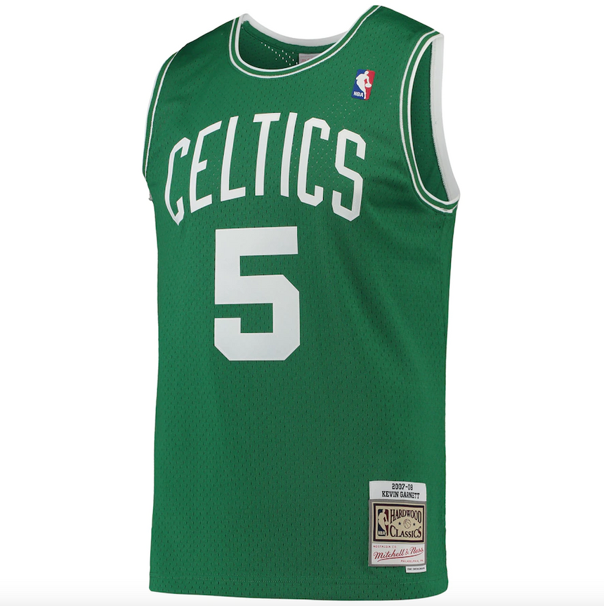 Men's Boston Celtics Kevin Garnett Mitchell & Ness Kelly Green Hardwood Classics 2007-08 Swingman Jersey