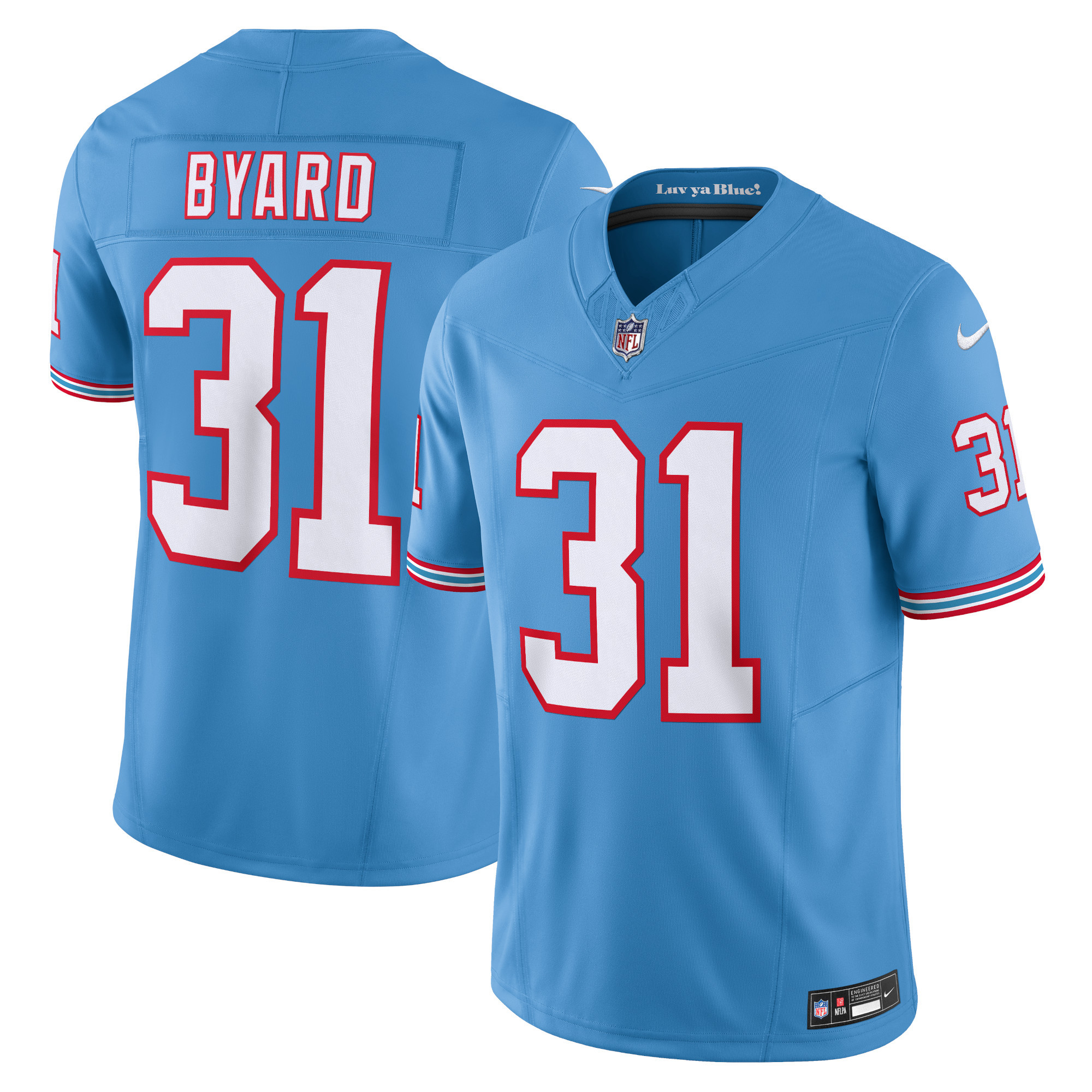 Kevin Byard Tennessee Titans Nike Oilers Throwback Vapor F.U.S.E. Limited Jersey - Light Blue