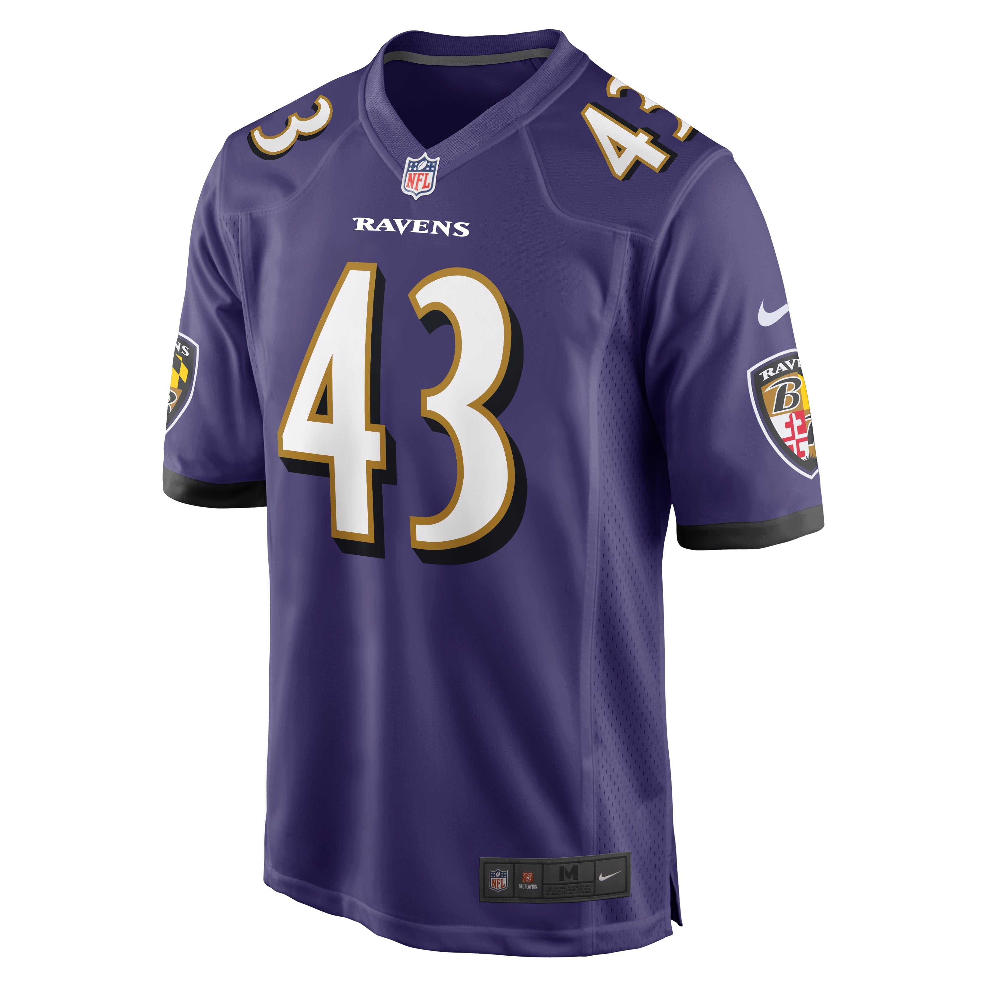 Men's Nike Justice Hill Purple Baltimore Ravens Game Jersey