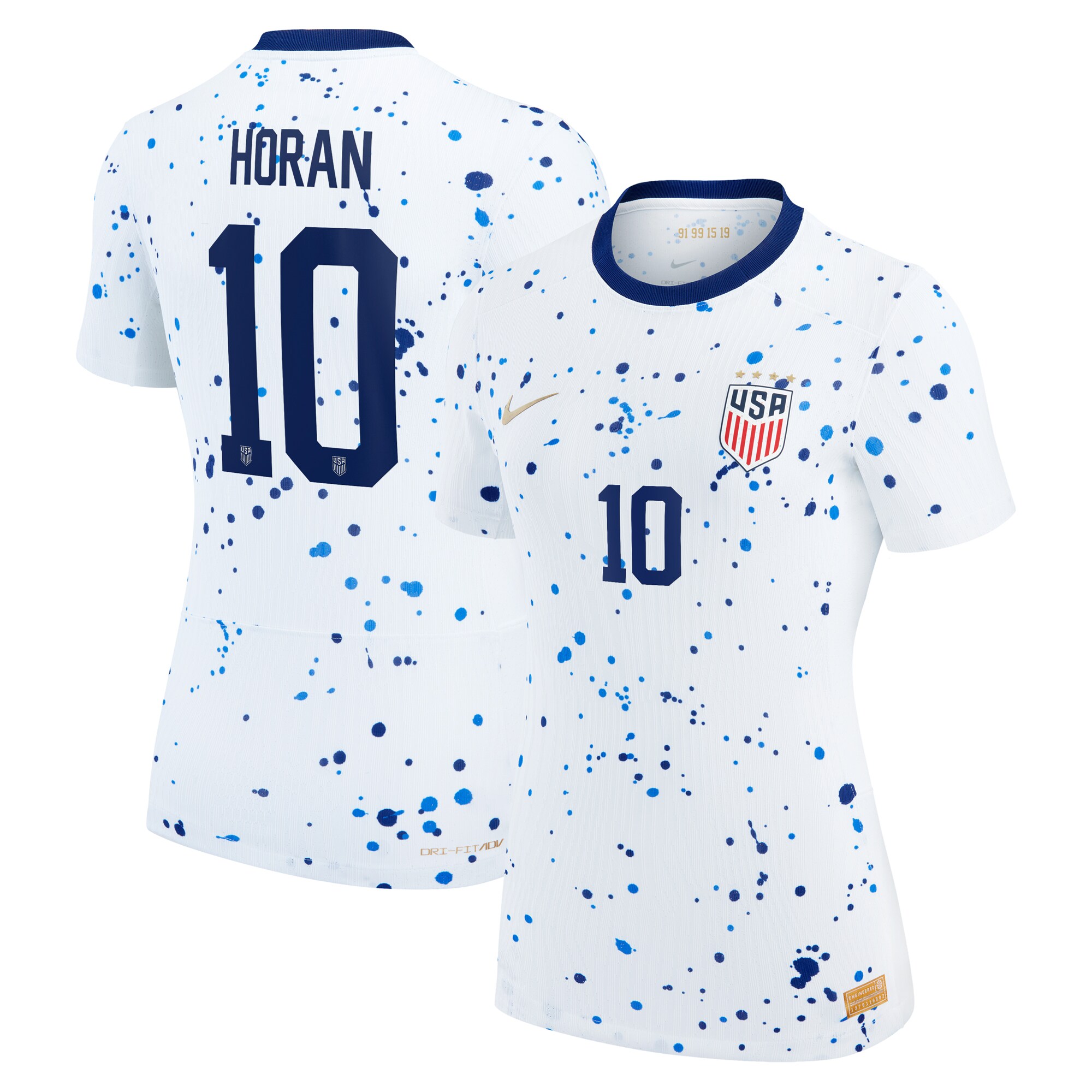 Lindsey Horan USWNT Nike Women's 2023 Home Authentic Jersey - White