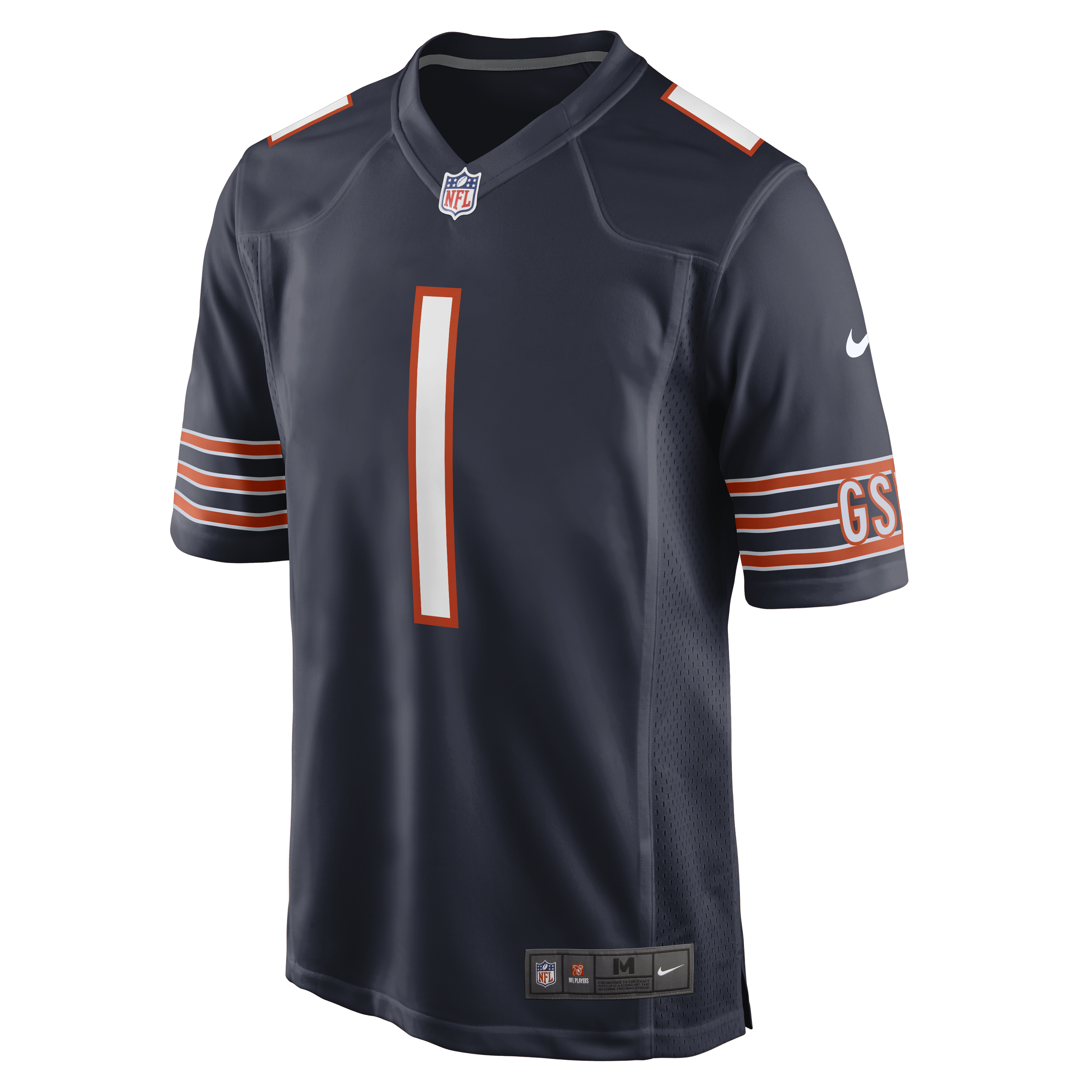 Justin Fields Chicago Bears Nike Navy Home Game Replica Jersey