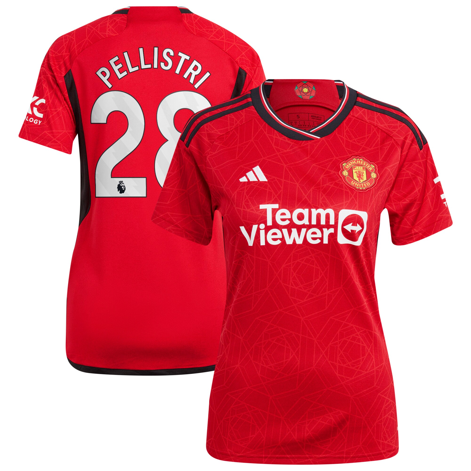 Facundo Pellistri Manchester United adidas Women's 2023/24 Home Replica Player Jersey - Red