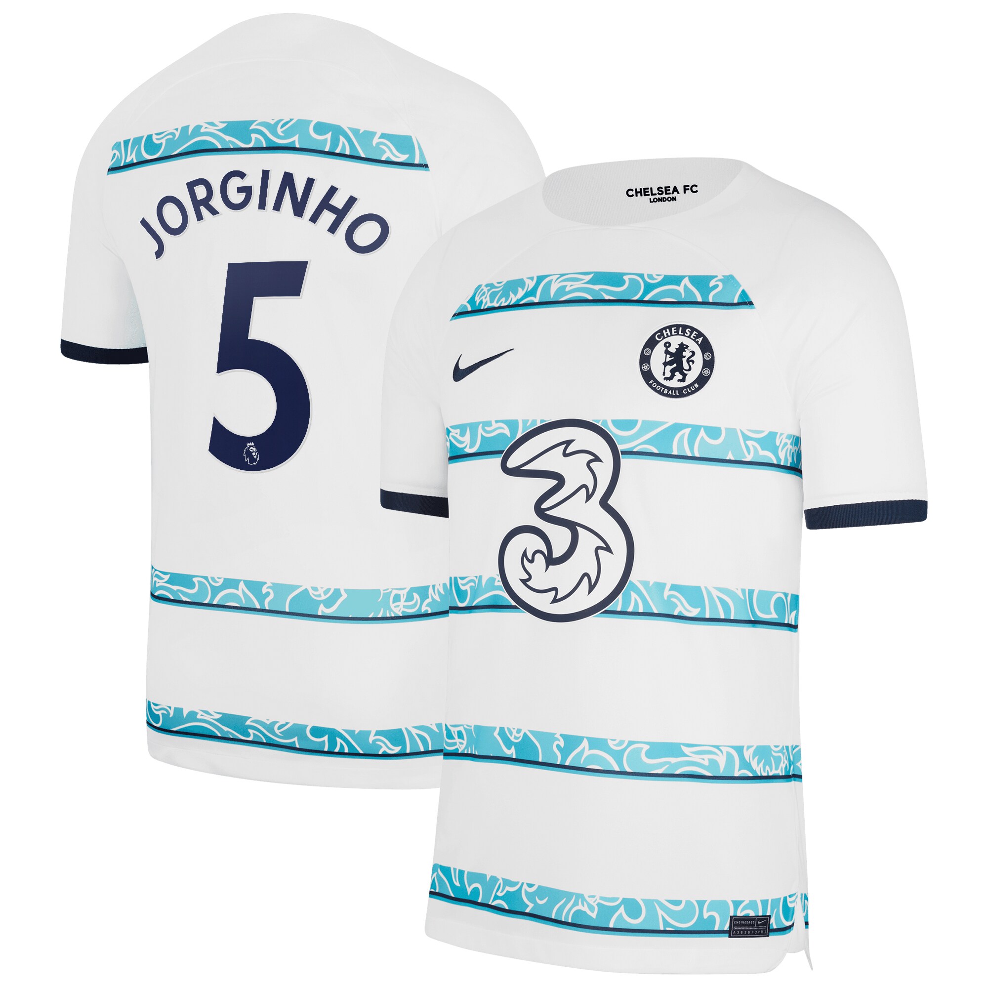 Jorginho Chelsea Nike 2022/23 Away Breathe Stadium Replica Player Jersey - White