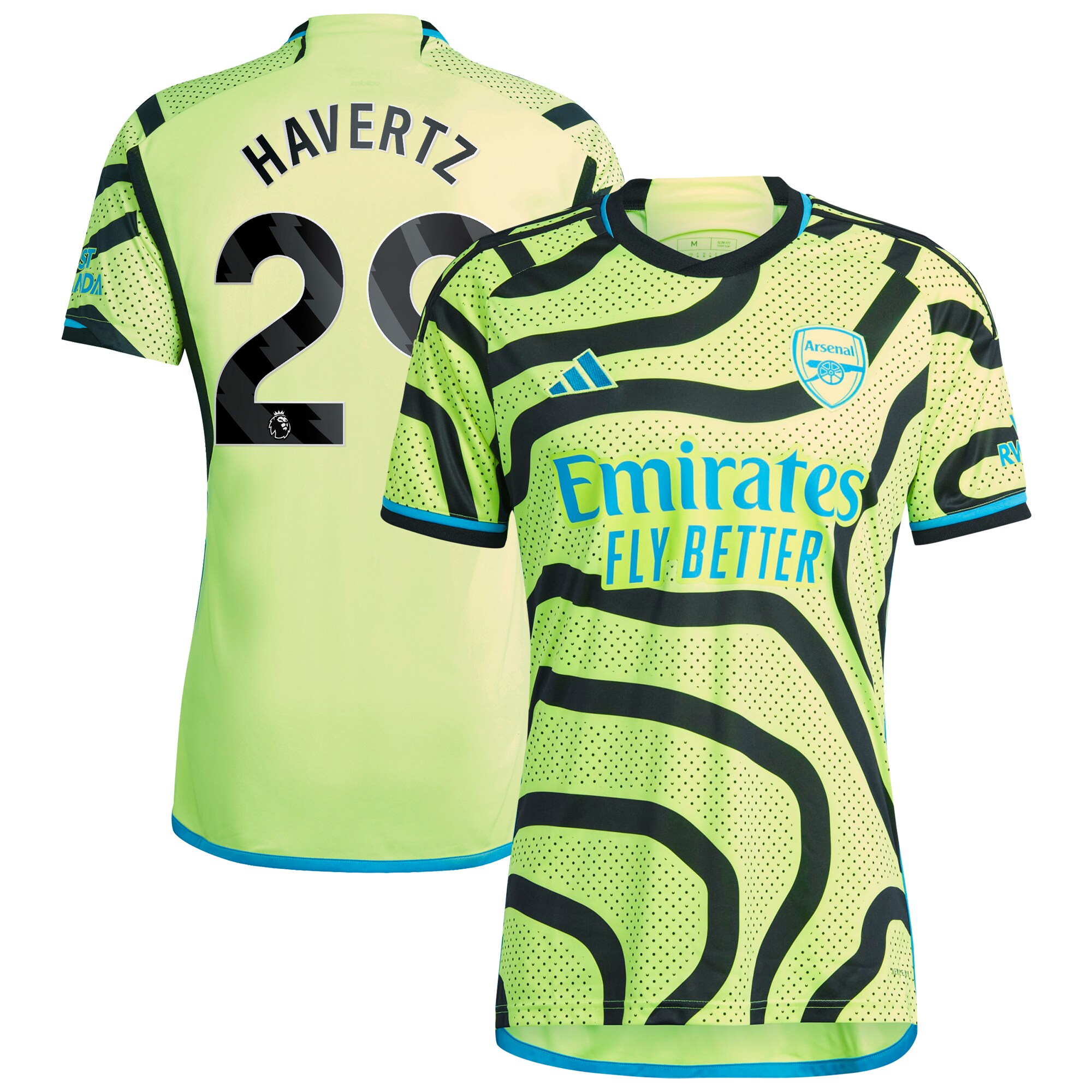 Kai Havertz Arsenal adidas 2023/24 Away Replica Player Jersey - Yellow