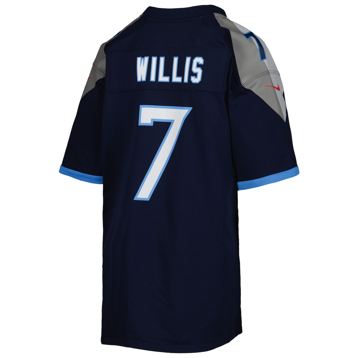 Boys' Grade School Malik Willis Nike Titans Oilers Throwback Game Jersey - Navy