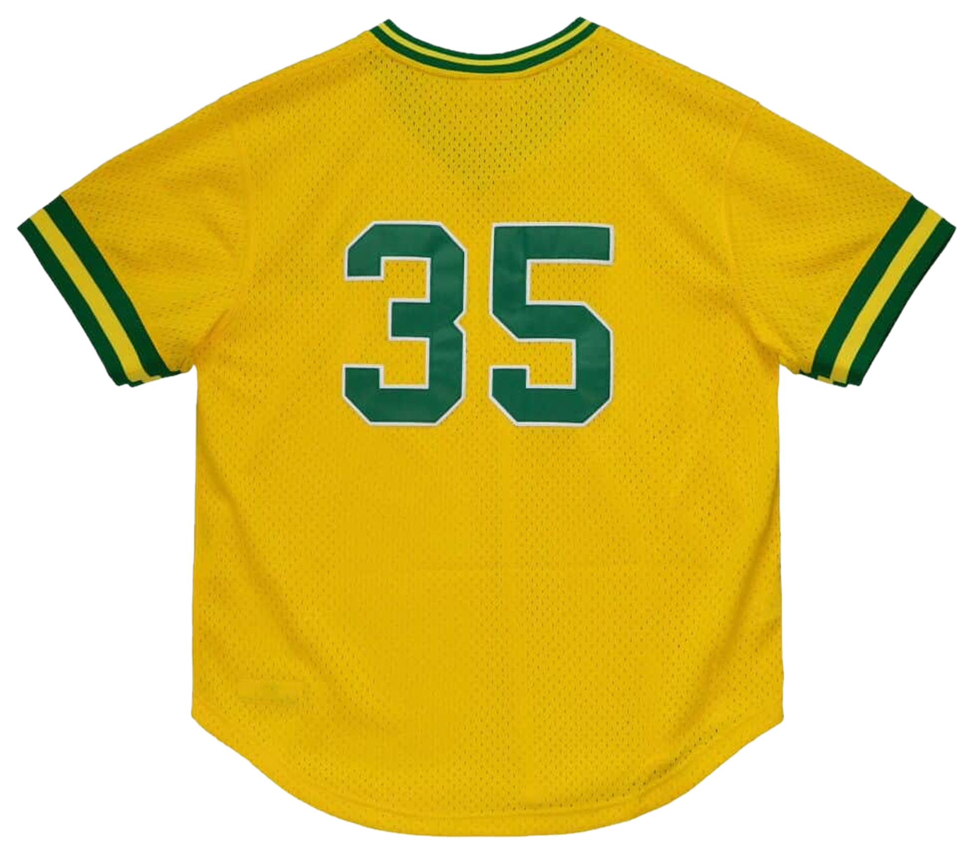 Men's  Mitchell & Ness Athletics BP Pullover Jersey - Yellow