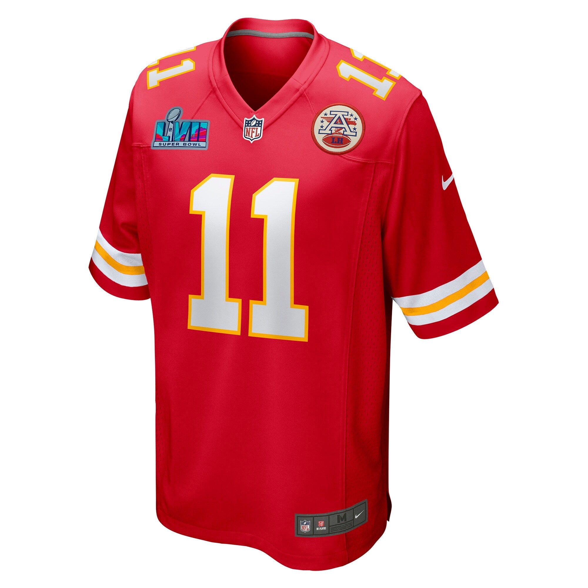 Men's Nike Marquez Valdes-Scantling Red Kansas City Chiefs Super Bowl LVII Patch Game Jersey
