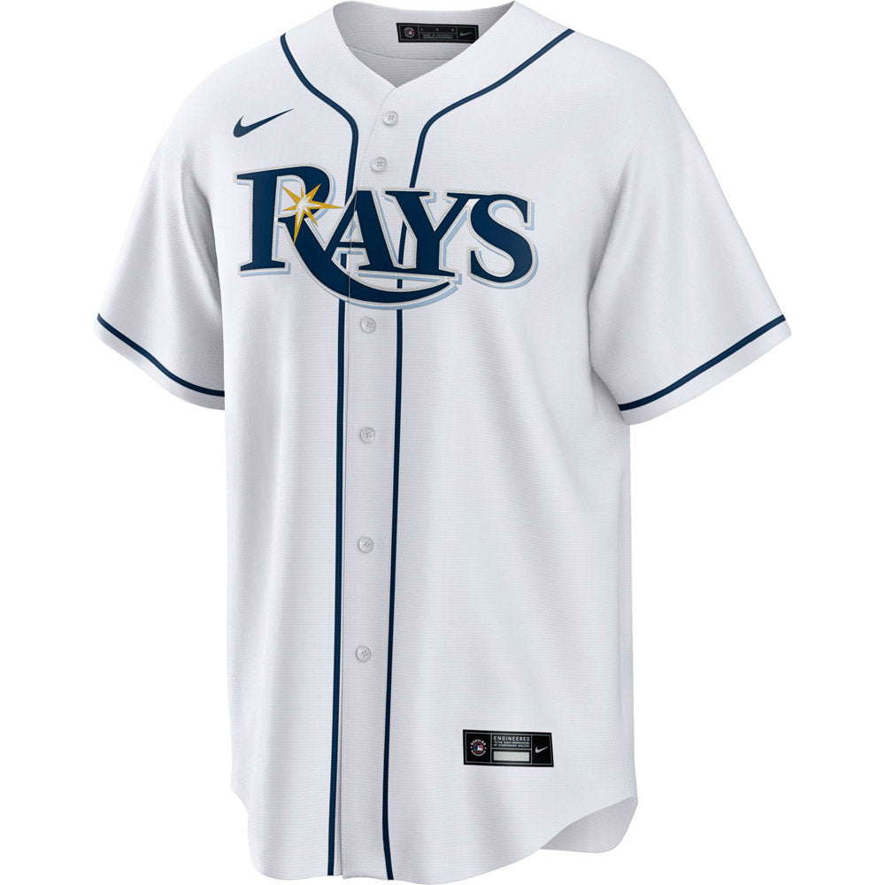 Men's Tampa Bay Rays Wander Franco Cool Base Replica Home Jersey - White