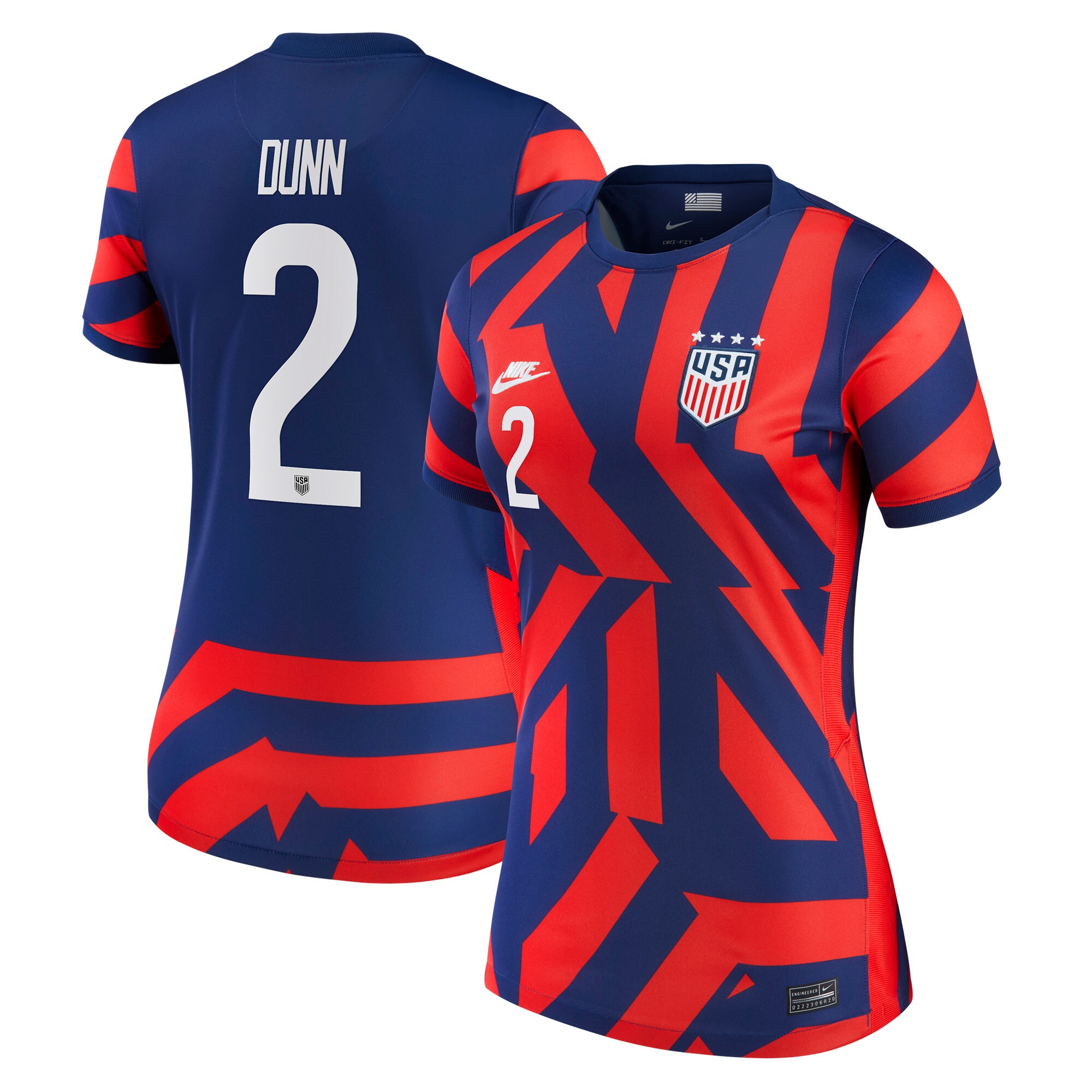 Crystal Dunn USWNT Nike 2021/22 Away Vapor Match Authentic Jersey - Blue