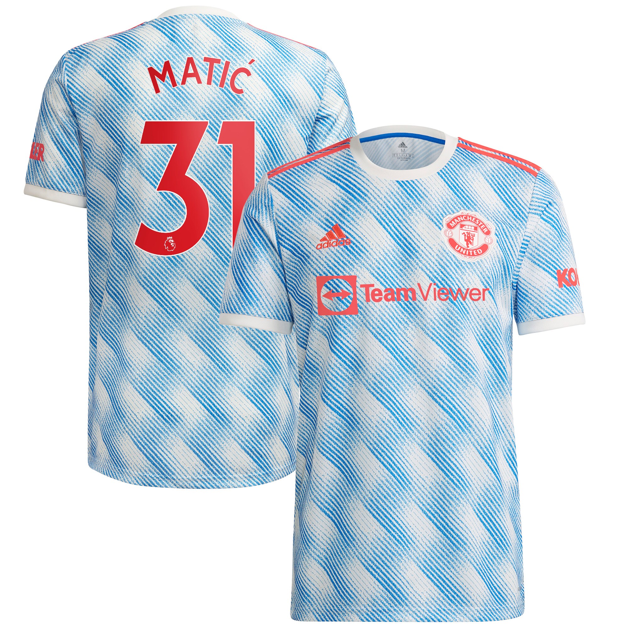 Nemanja Matic Manchester United adidas 2021/22 Away Replica Player Jersey - White