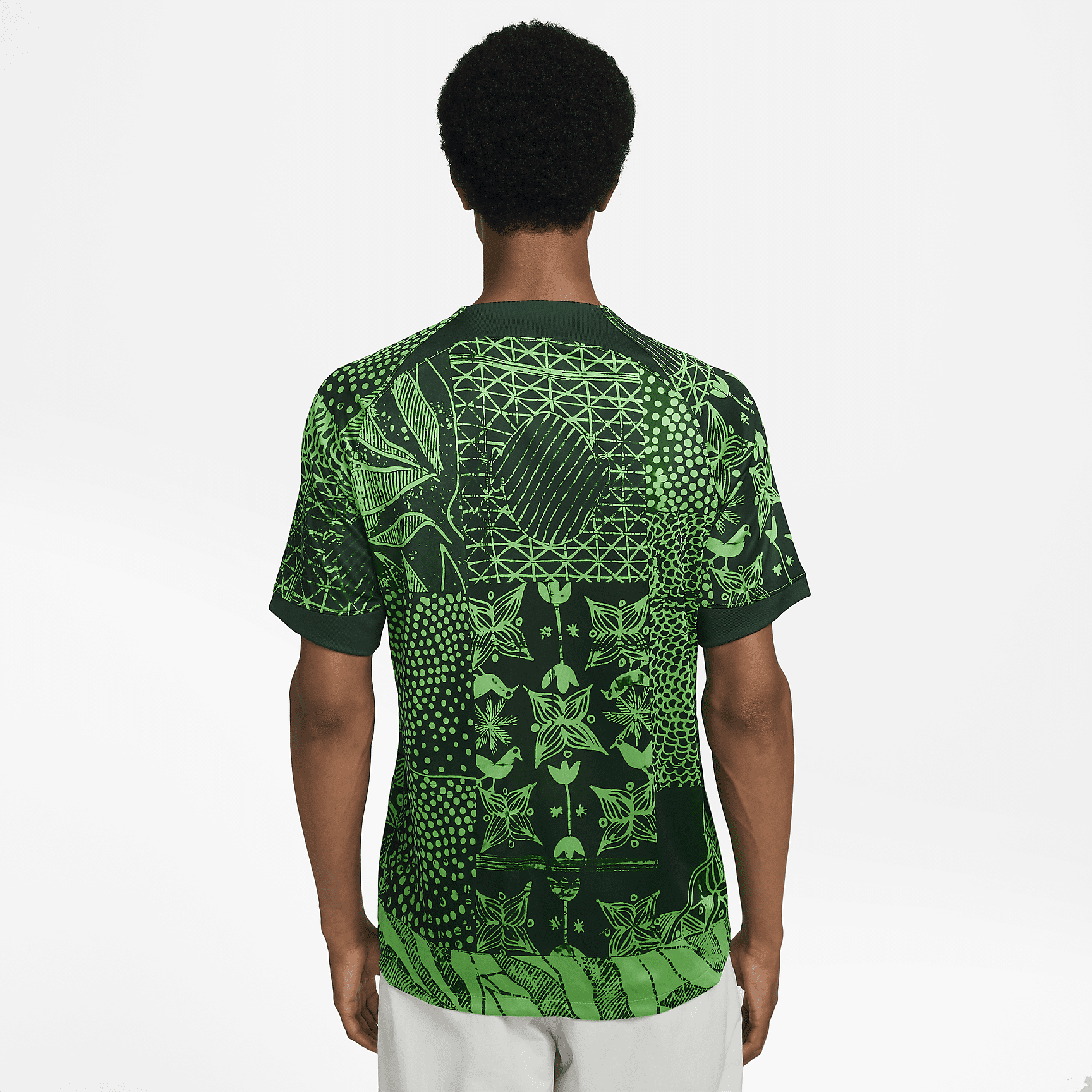 Nigeria 2022/23 Stadium Home Men's Nike Dri-FIT Soccer Jersey - Green Spark/Pine Green/Black/White